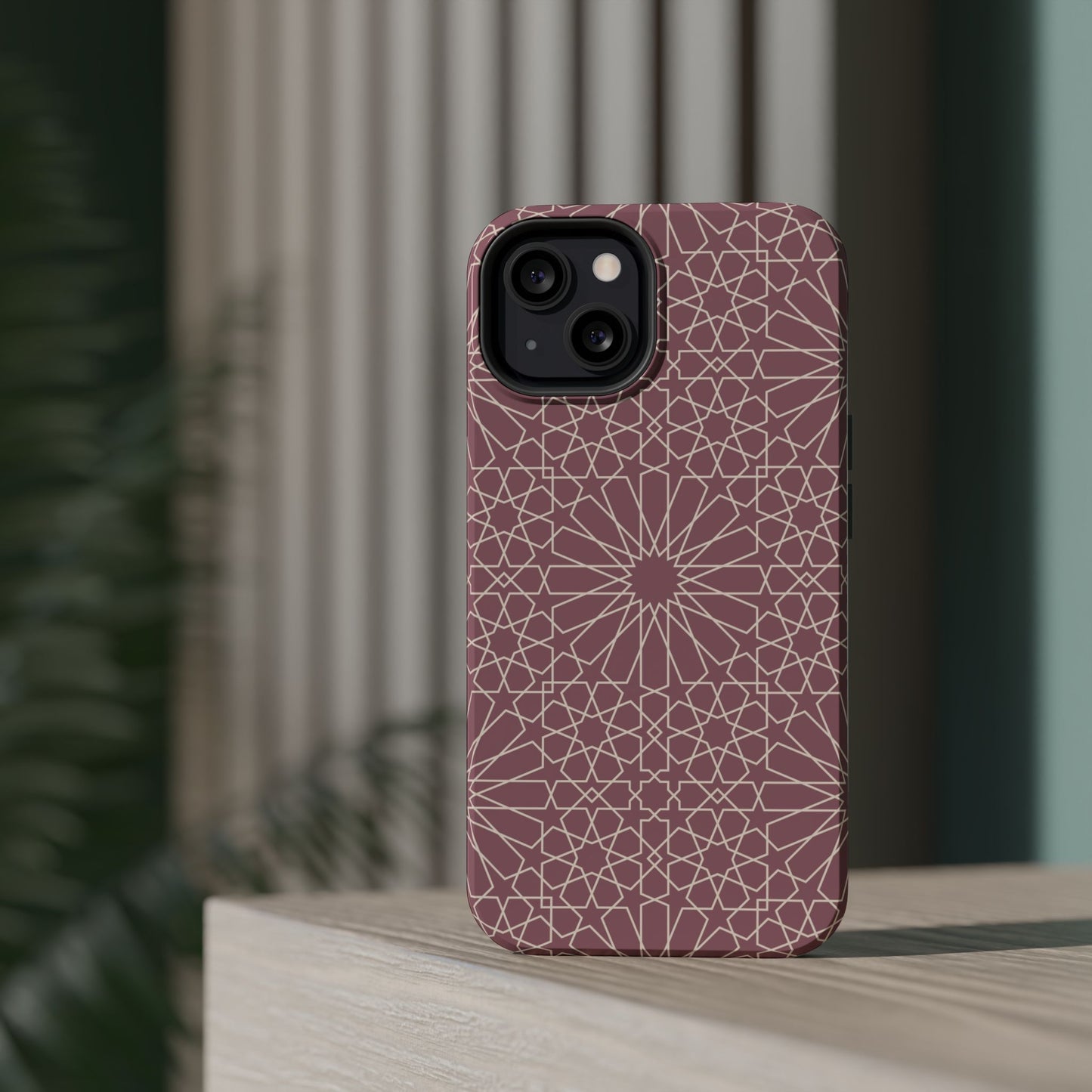 Pink Flower 🌸 Geometric Design Iphone Magnetic Tough Case