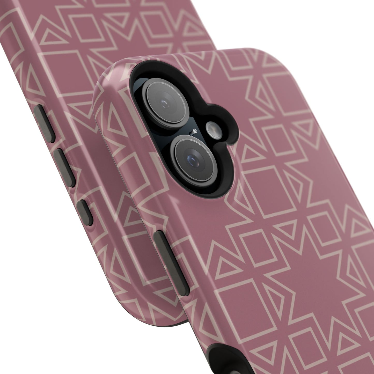 Pink Star ⭐️ Geometric Design - Iphone Magnetic Tough Case