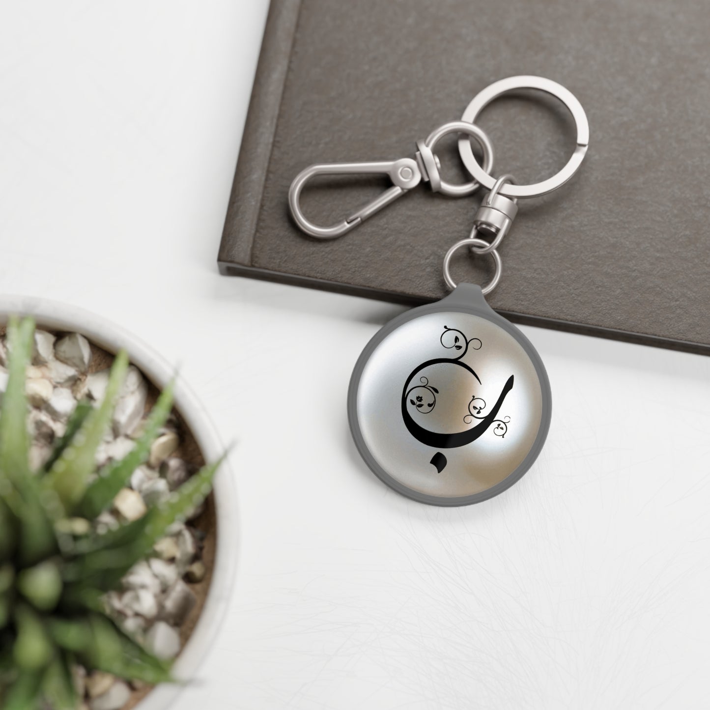Baa “B” “ب “ Arabic monogram charm/ key ring - Perfect Gift