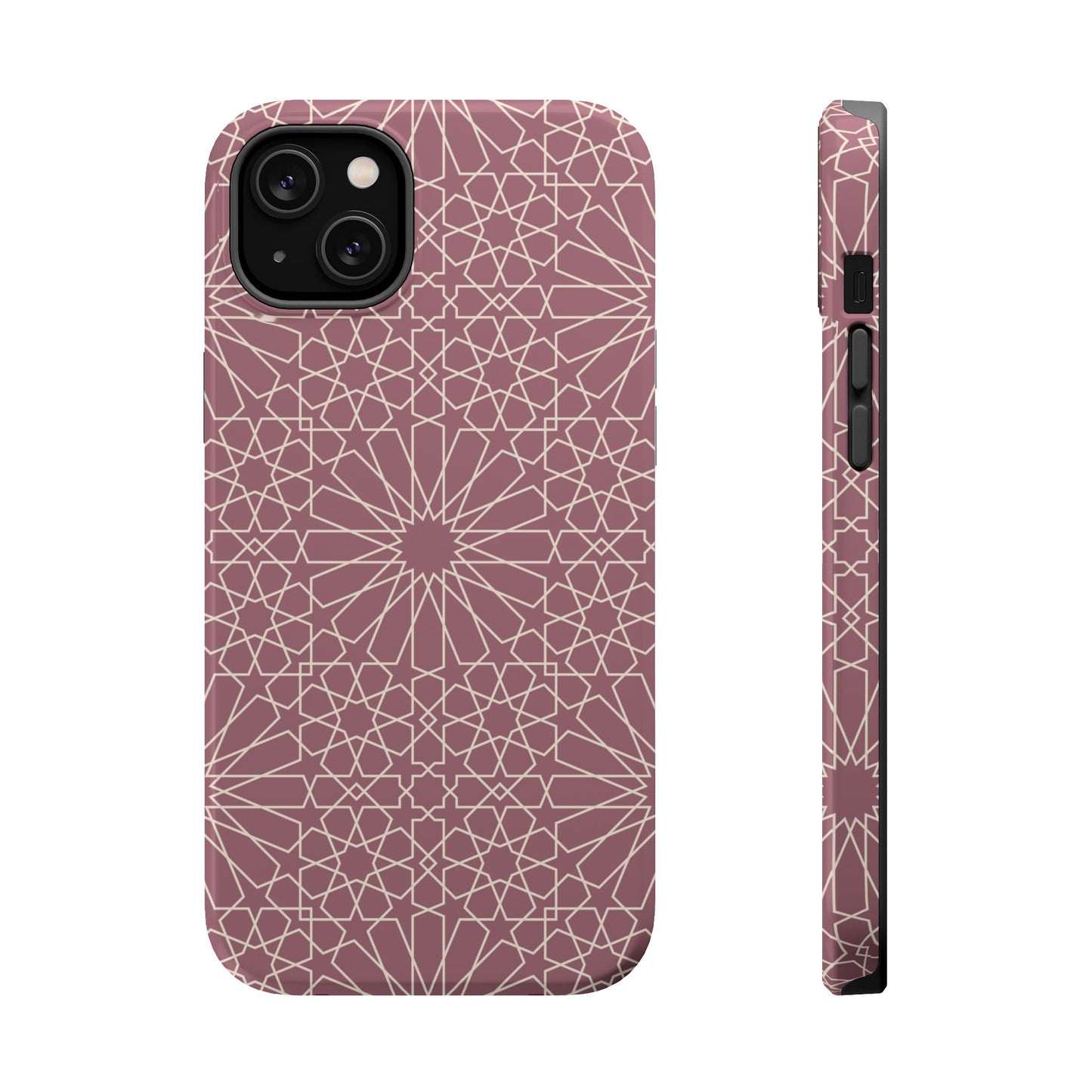 Pink Flower 🌸 Geometric Design Iphone Magnetic Tough Case