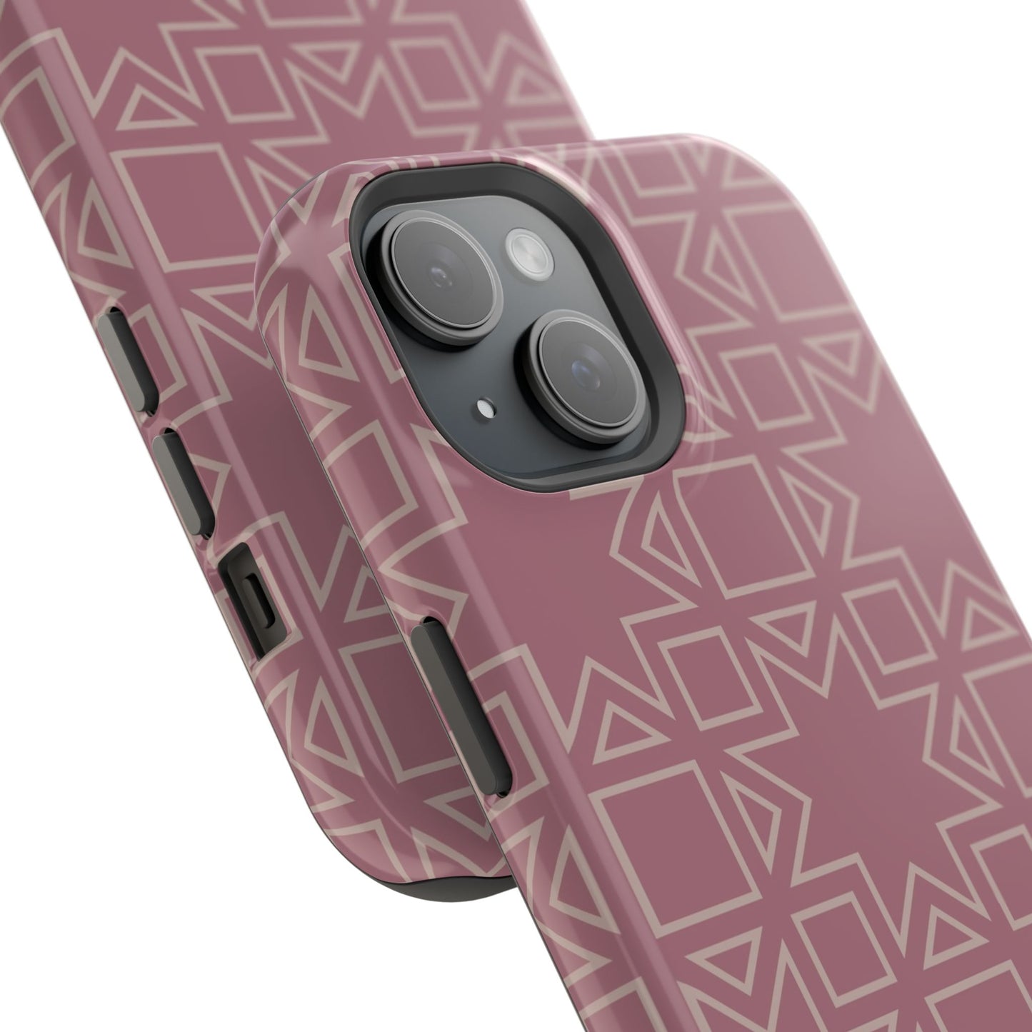 Pink Star ⭐️ Geometric Design - Iphone Magnetic Tough Case