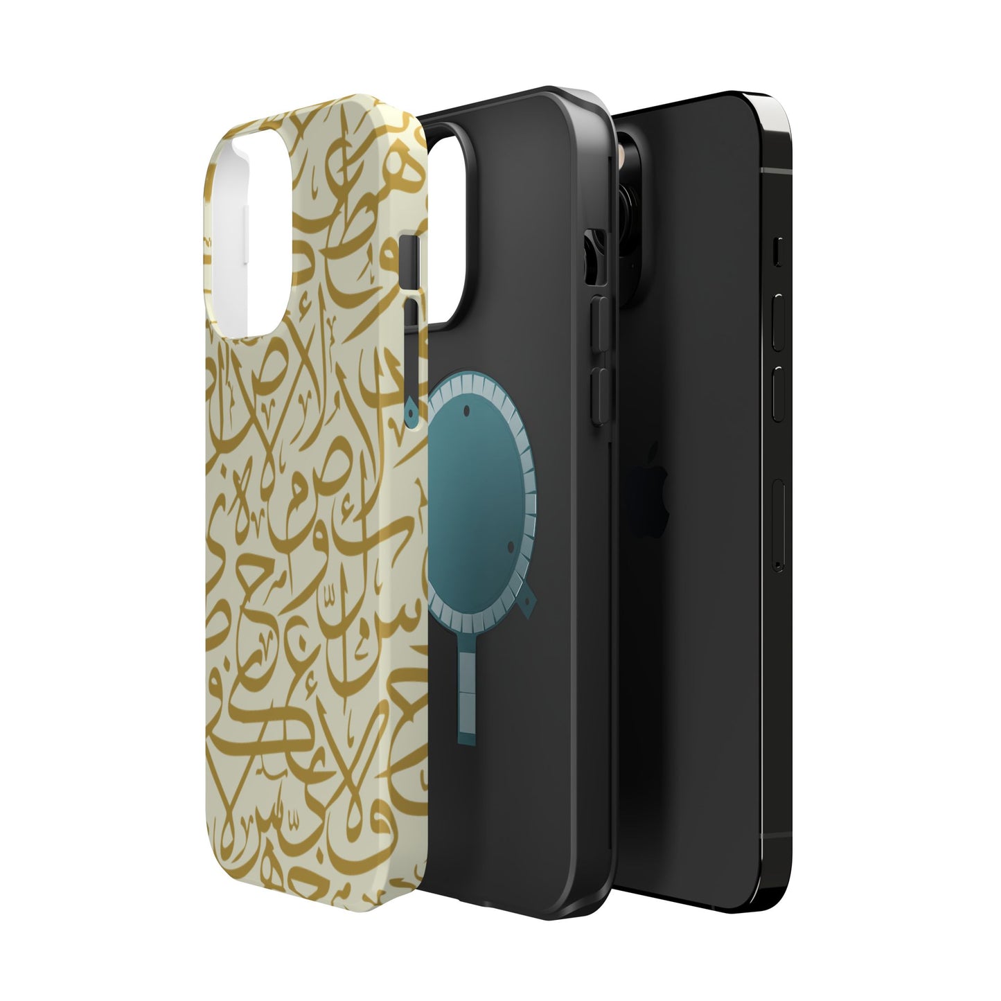 Beige and Gold Arabic Letters Iphone Magnetic Tough Cases