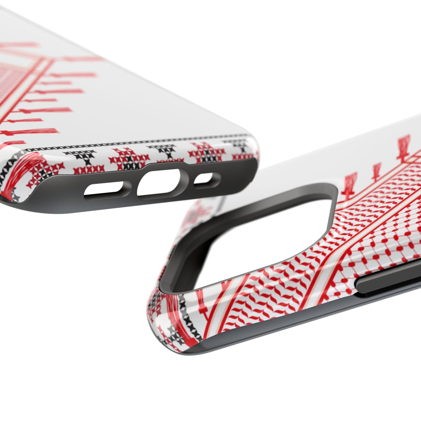Red and White Hattah Design Iphone Magnetic Tough Case