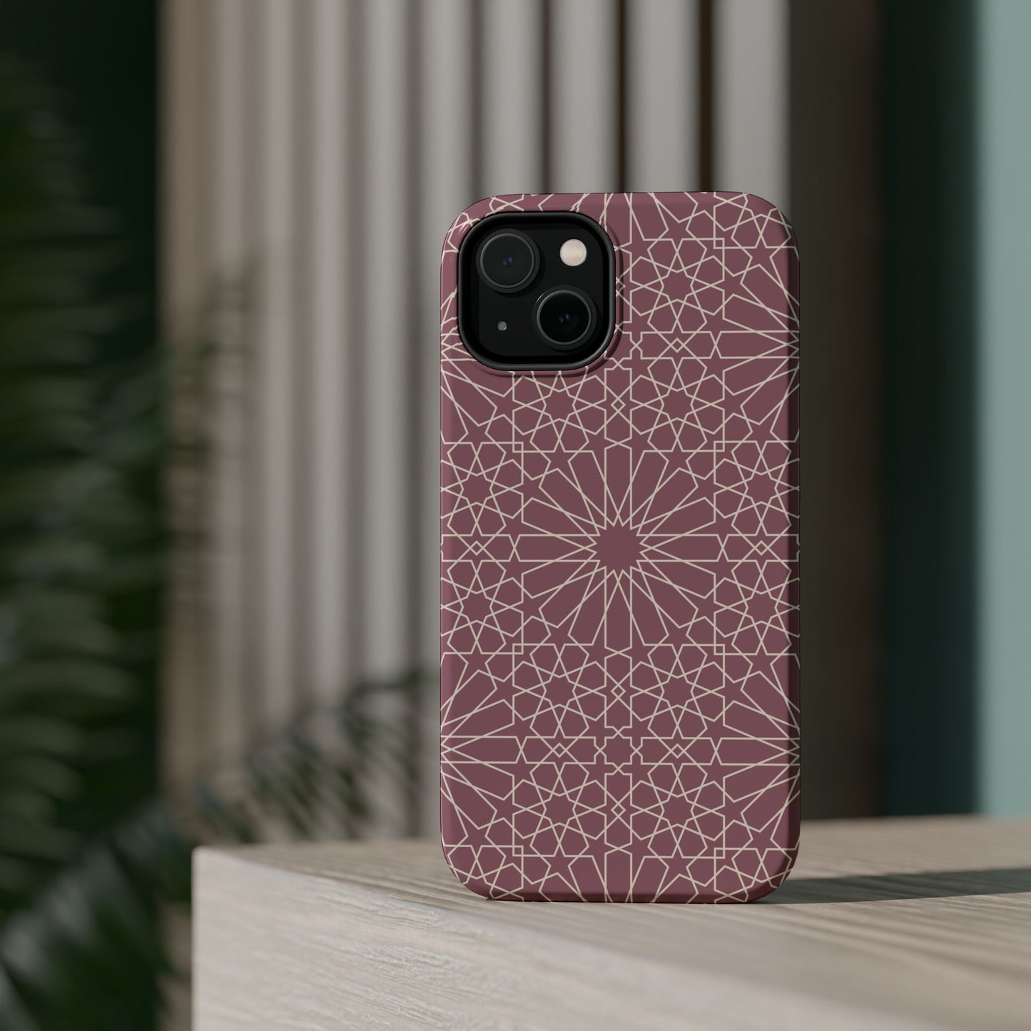 Pink Flower 🌸 Geometric Design Iphone Magnetic Tough Case