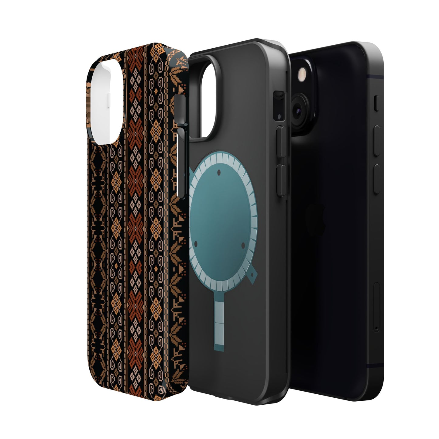 Floral Tatriz geometric Design - Iphone Magnetic Tough Case
