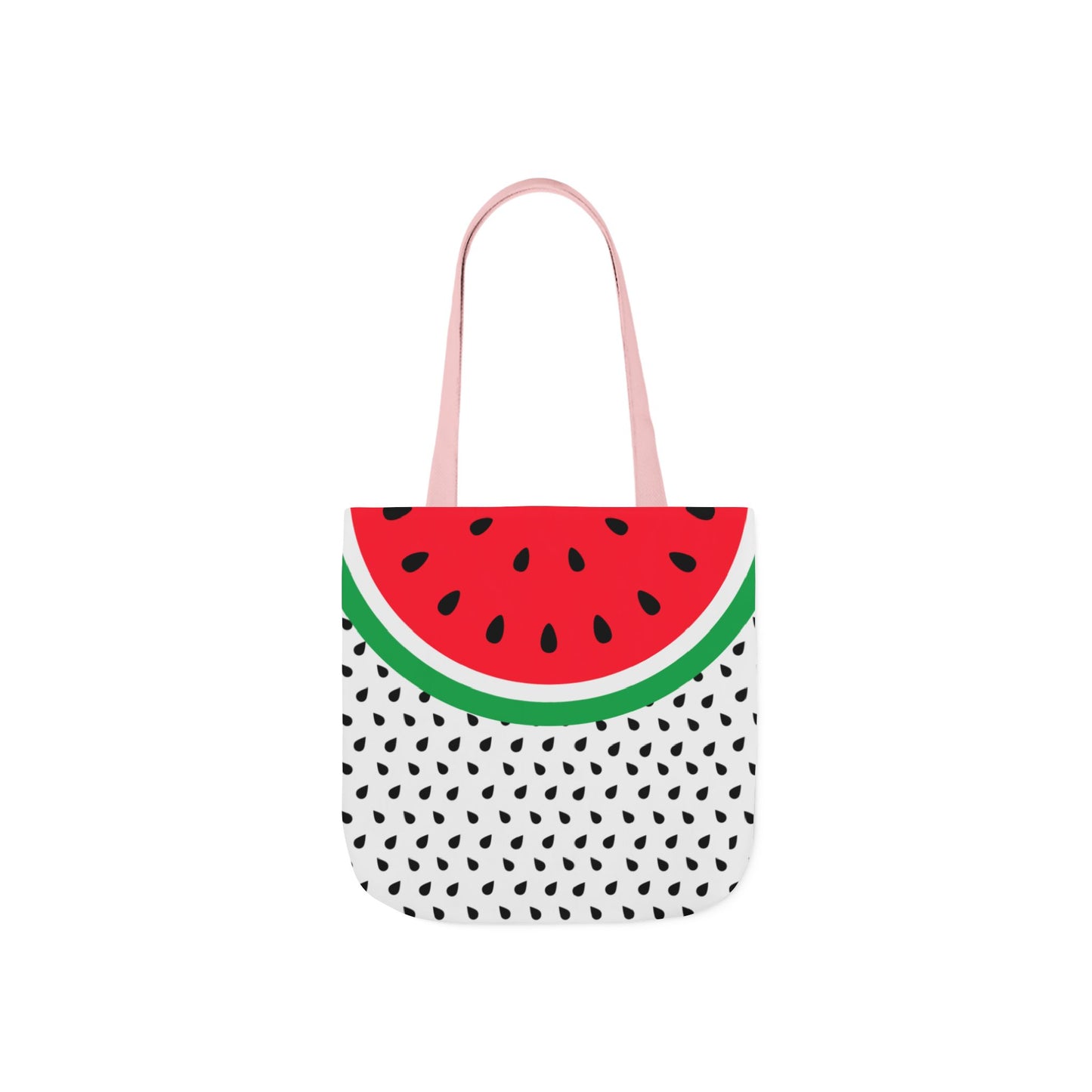 Watermelon Canvas Tote Bag, 2-Color Straps