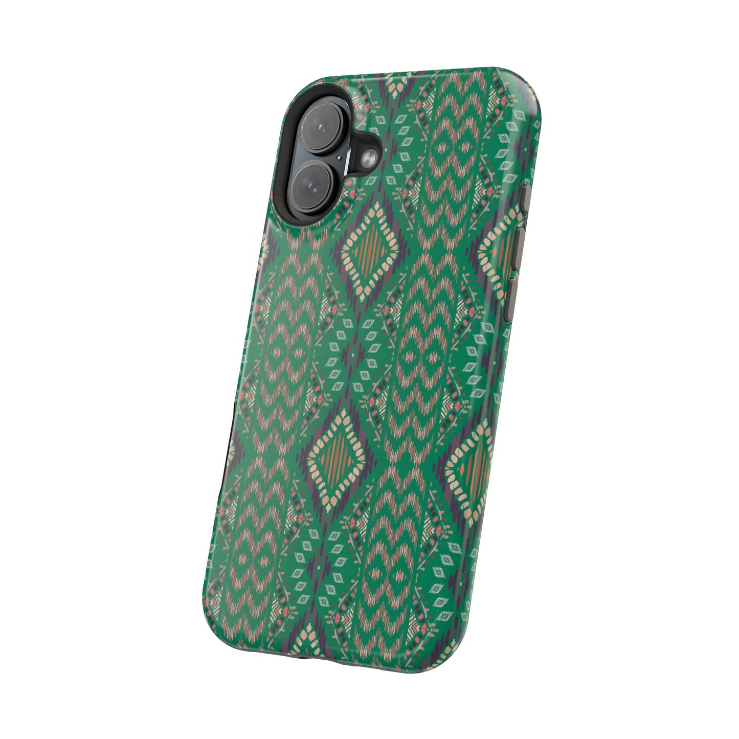 Emerald Green Geometric Design Iphone Magnetic Tough Case