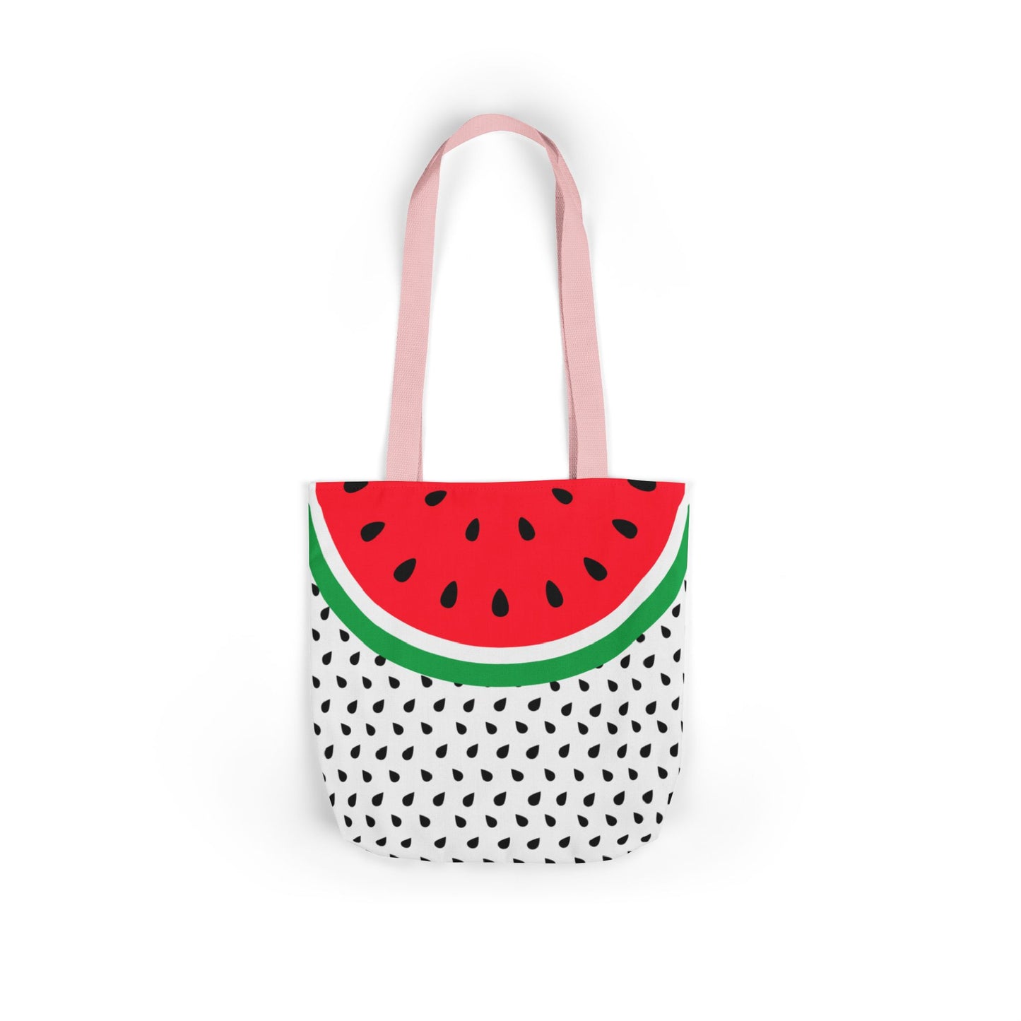 Watermelon Canvas Tote Bag, 2-Color Straps