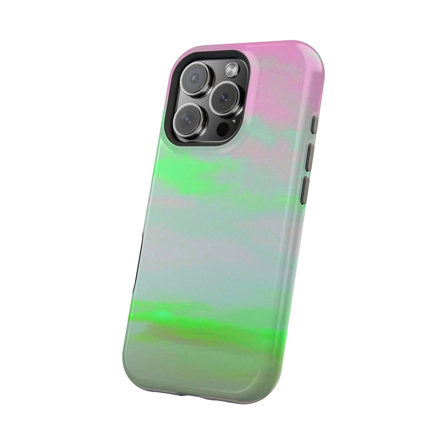 Green and pink sky Design - Iphone Magnetic Tough Case