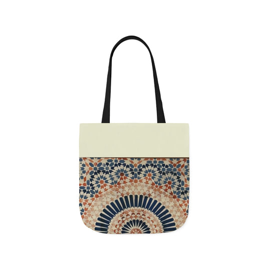 Moroccan Design Tote Bag, 3-Color Straps