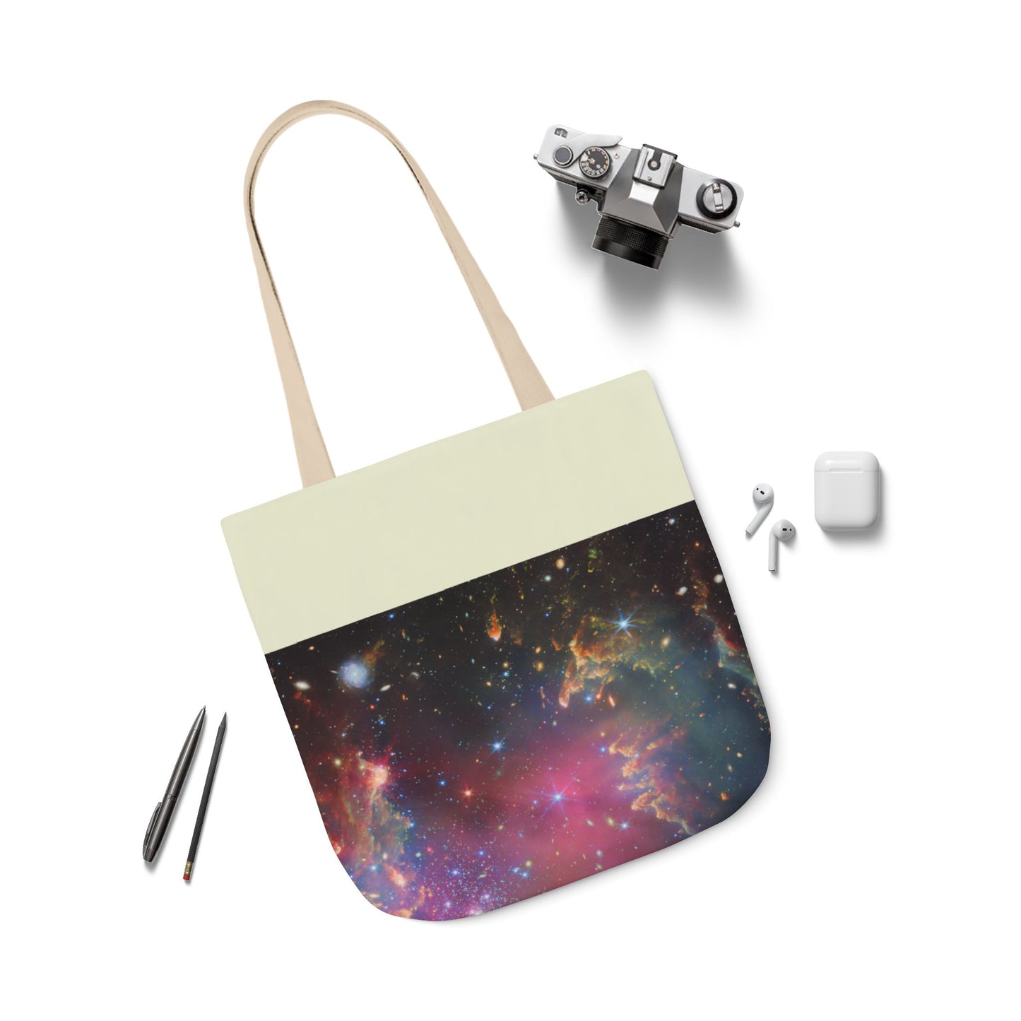 Star Cluster Canvas Tote Bag, 4-Color Straps