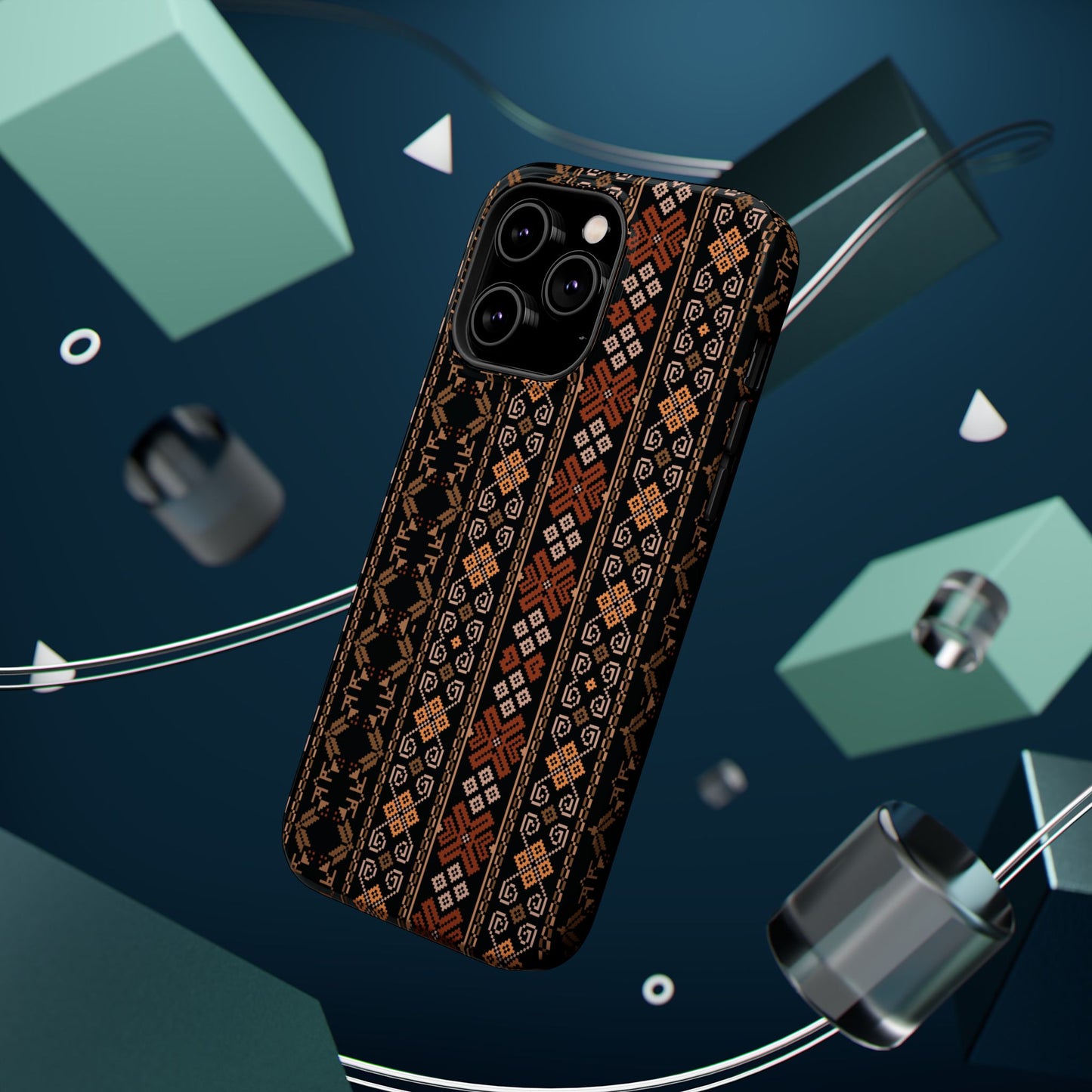 Floral Tatriz geometric Design - Iphone Magnetic Tough Case