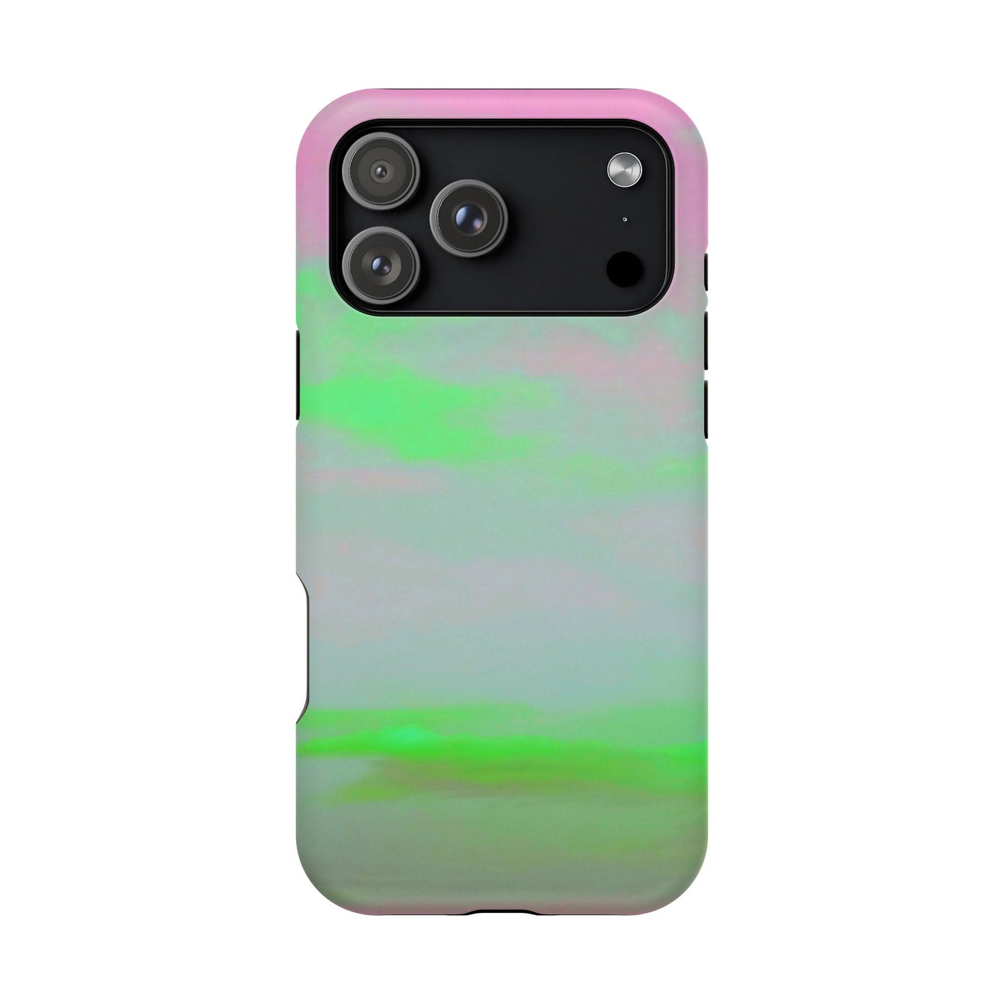 Green and pink sky Design - Iphone Magnetic Tough Case