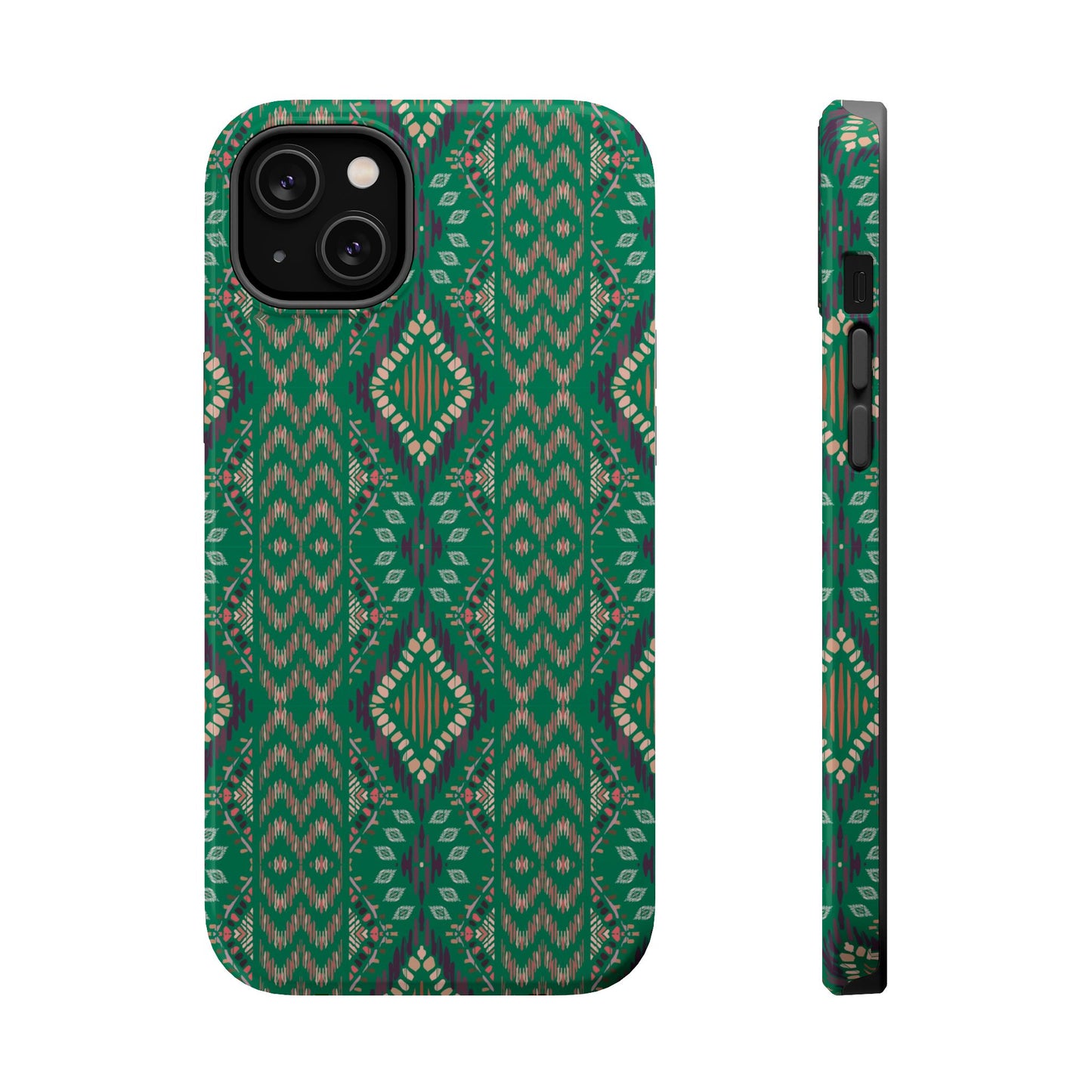 Emerald Green Geometric Design Iphone Magnetic Tough Case