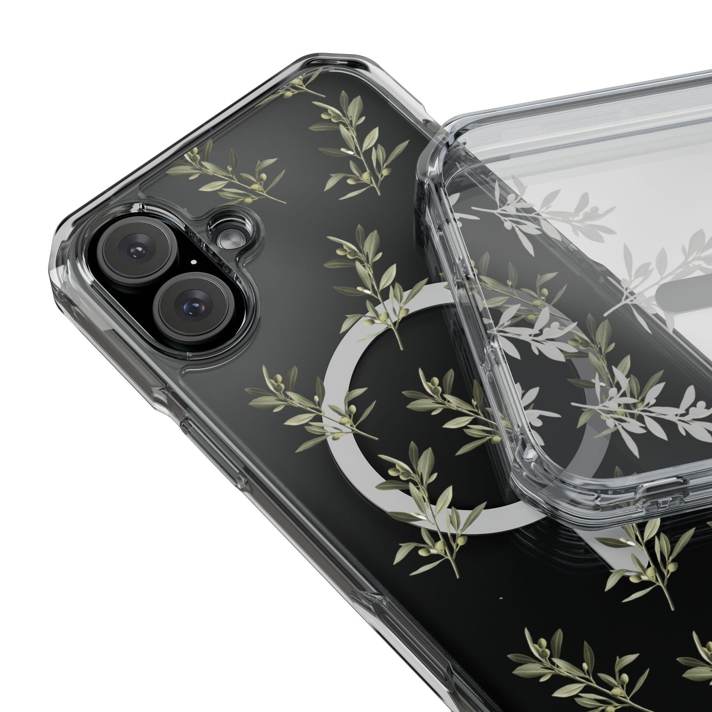 Olive Branch MagSafe Clear Phone Case