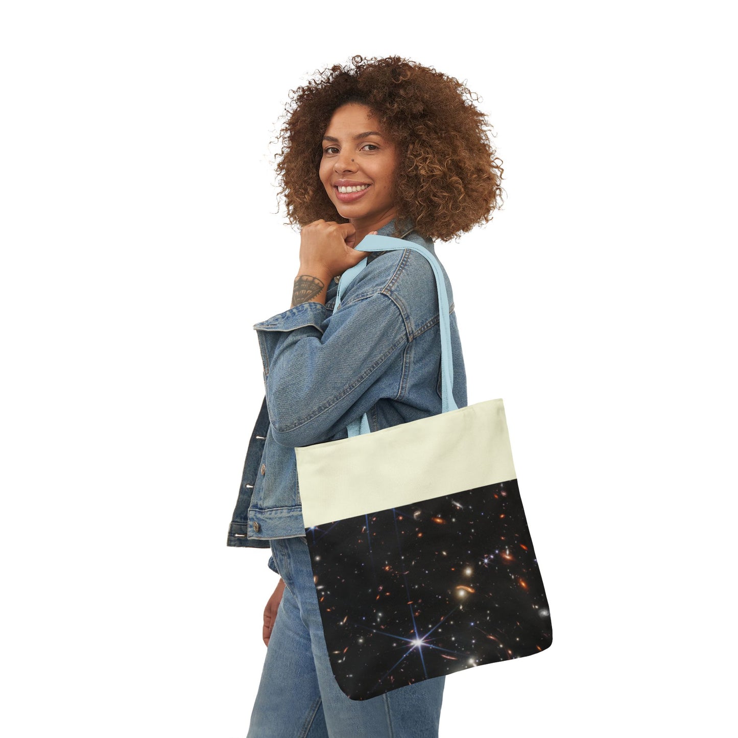 Deep Space Early Universe Canvas Tote Bag, 3-Color Straps
