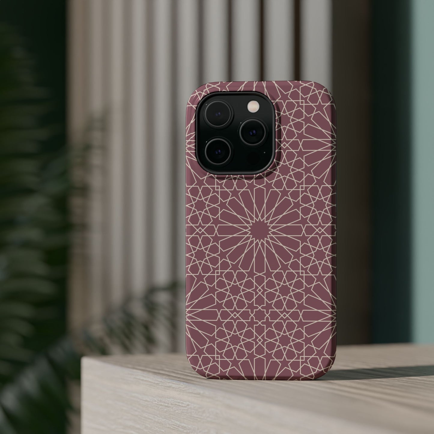 Pink Flower 🌸 Geometric Design Iphone Magnetic Tough Case