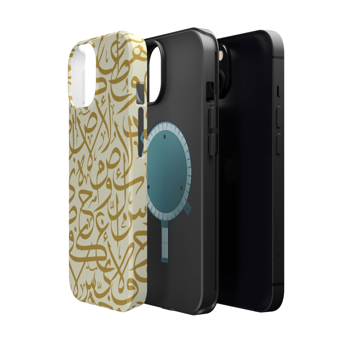 Beige and Gold Arabic Letters Iphone Magnetic Tough Cases