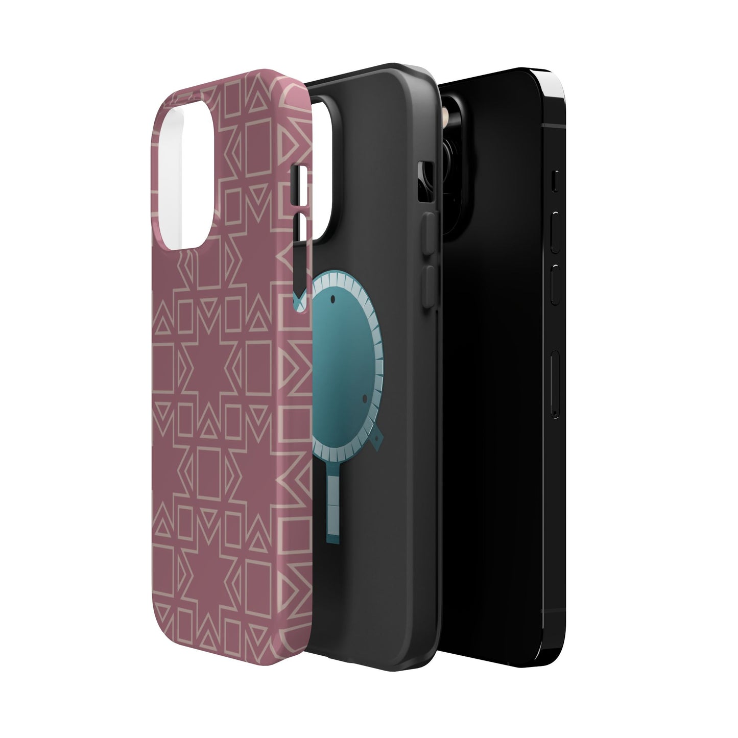 Pink Star ⭐️ Geometric Design - Iphone Magnetic Tough Case