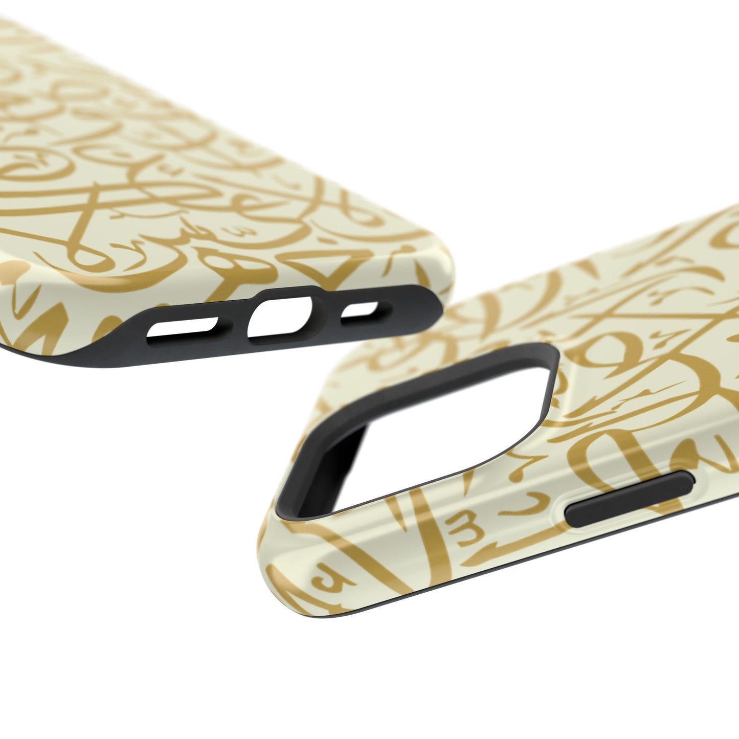 Beige and Gold Arabic Letters Iphone Magnetic Tough Cases