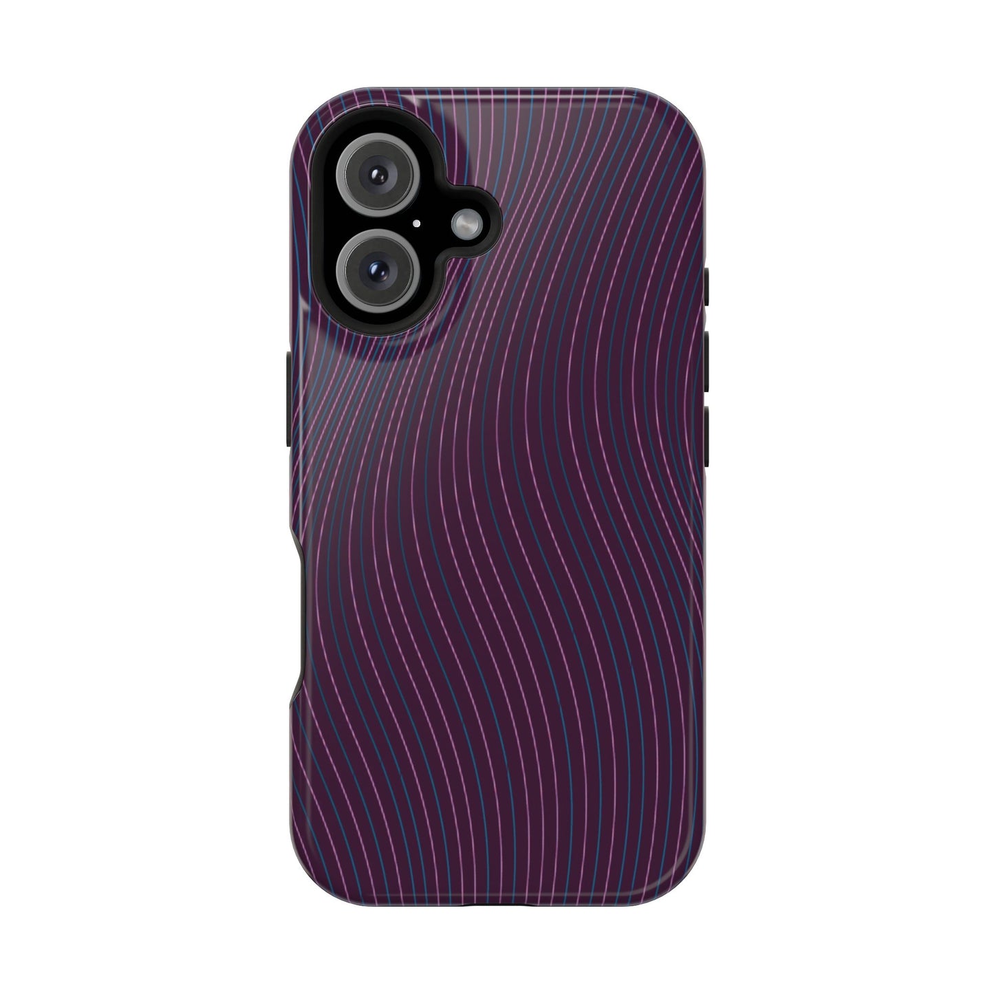 Purple Line Pattern Design - Iphone Magnetic Tough Case