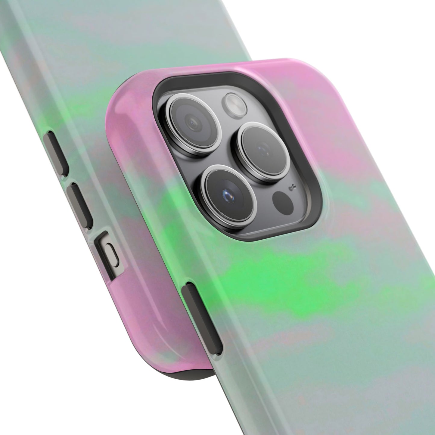 Green and pink sky Design - Iphone Magnetic Tough Case