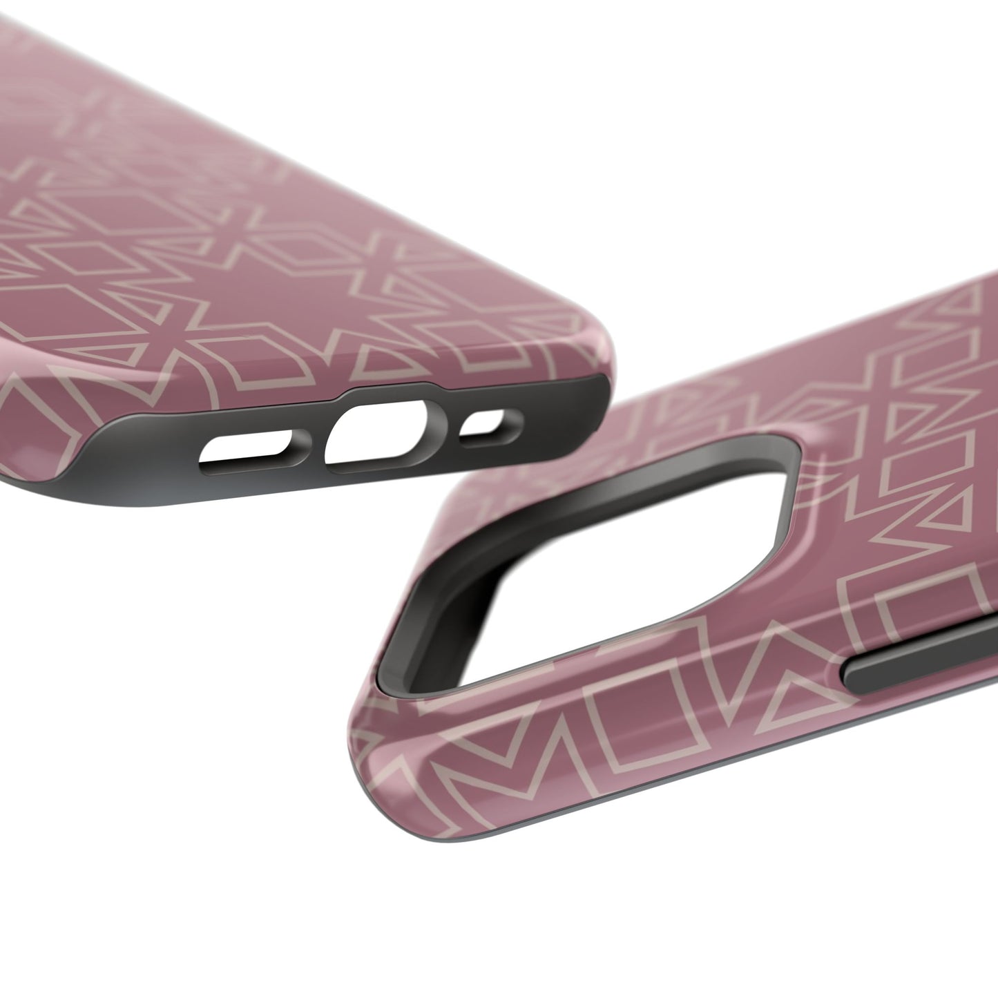 Pink Star ⭐️ Geometric Design - Iphone Magnetic Tough Case