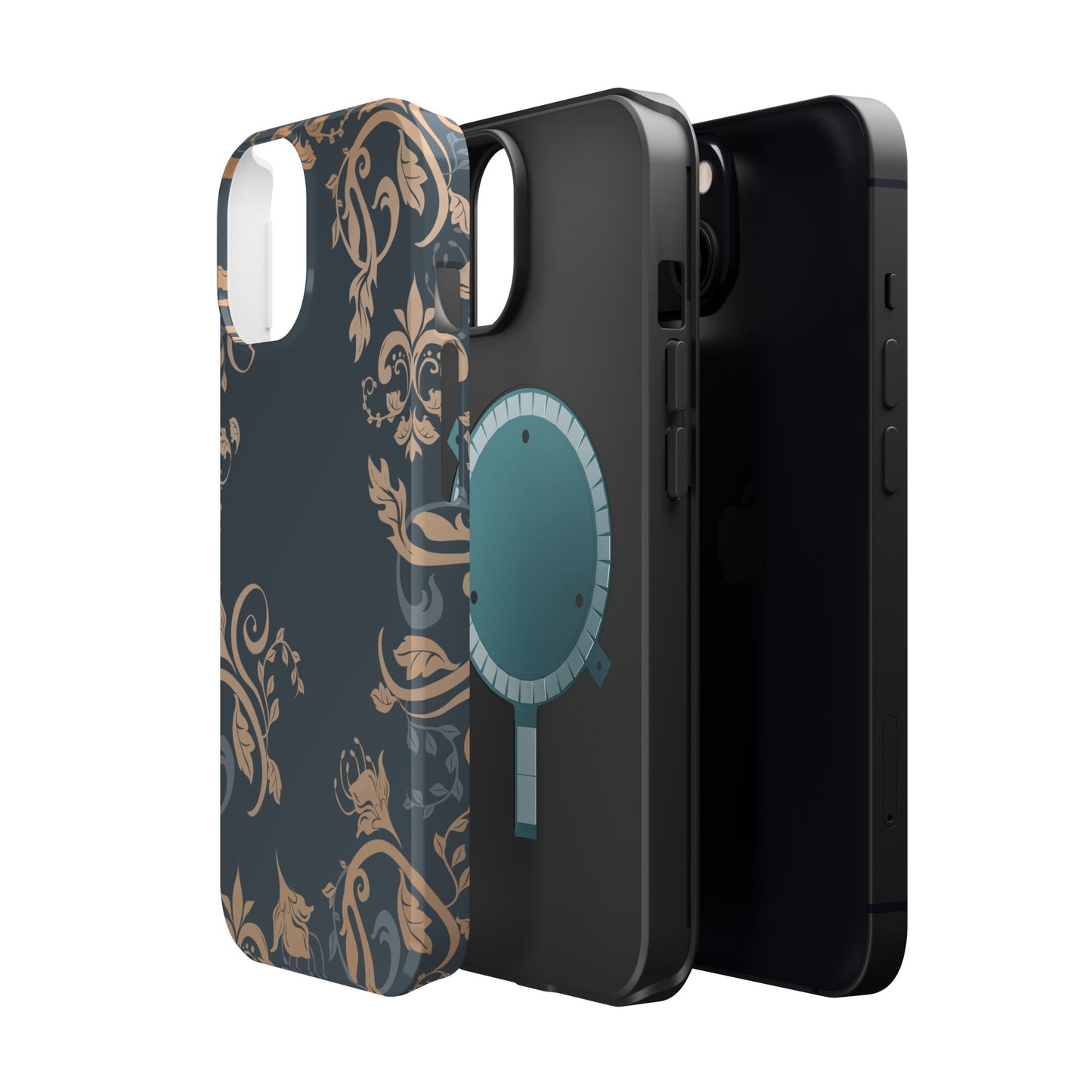 Gold flowers Iphone Magnetic Tough Cases