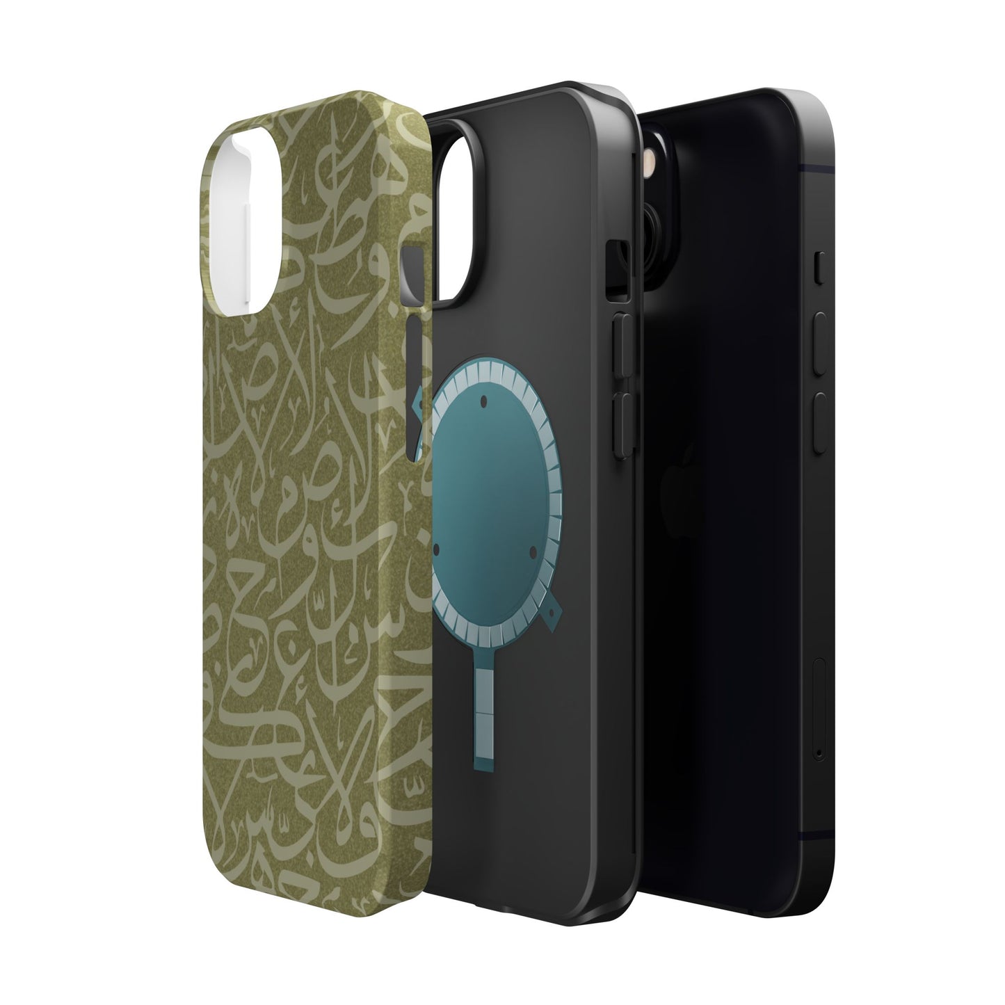 Olive Green Arabic Letters Calligraphy Iphone Magnetic Tough Case