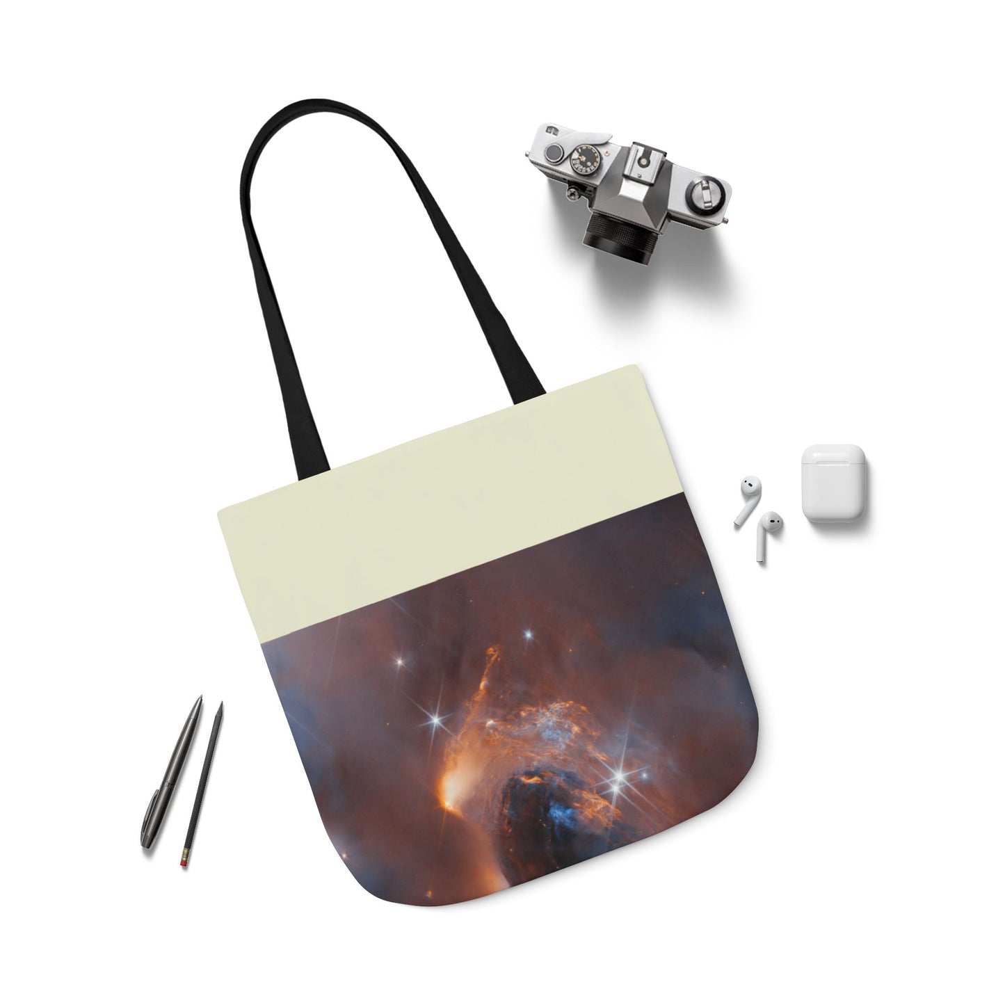 New-Born Star Canvas Tote Bag, 3-Color Straps
