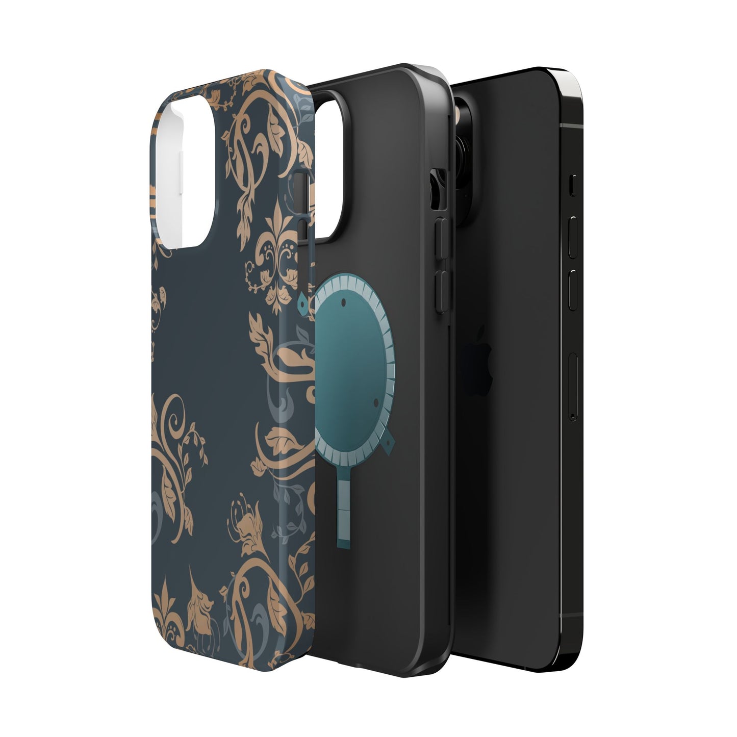 Gold flowers Iphone Magnetic Tough Cases