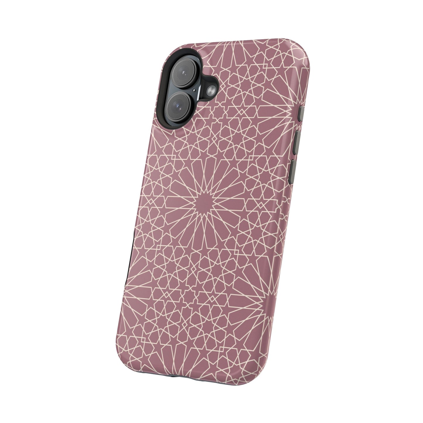 Pink Flower 🌸 Geometric Design Iphone Magnetic Tough Case