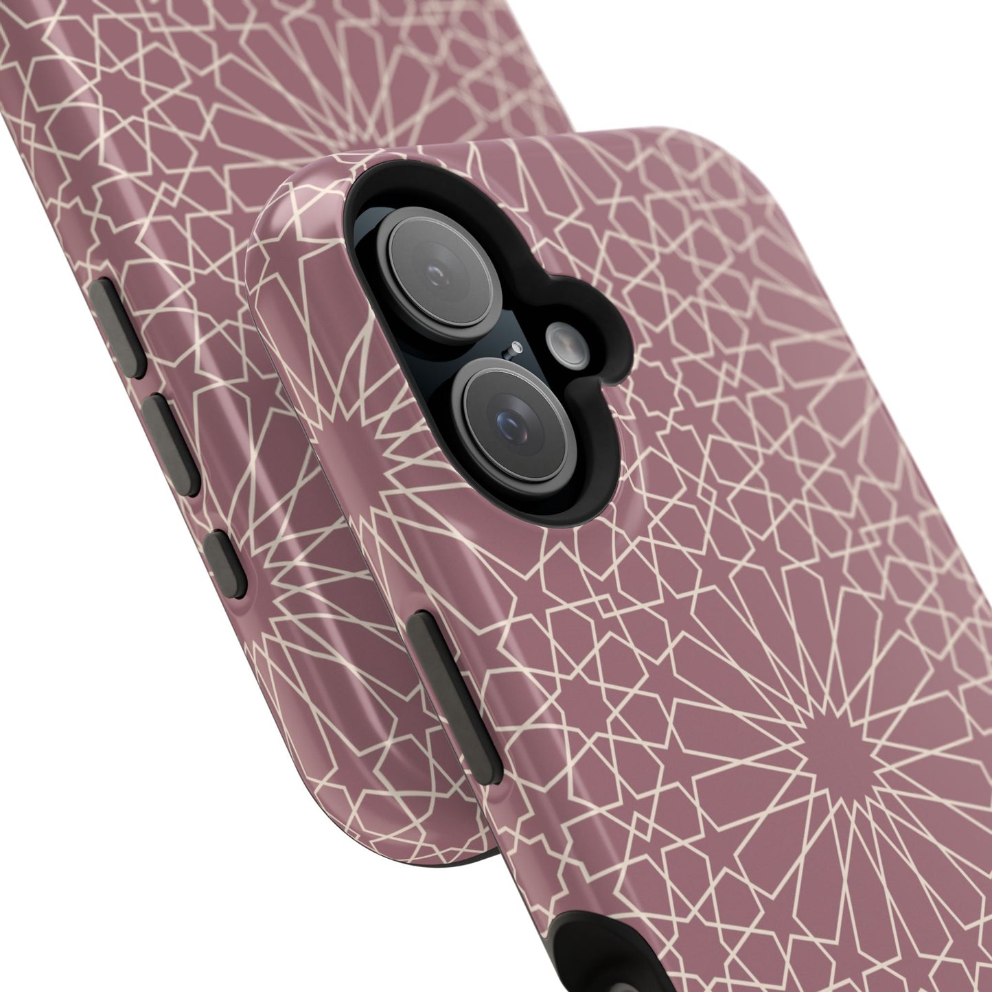 Pink Flower 🌸 Geometric Design Iphone Magnetic Tough Case