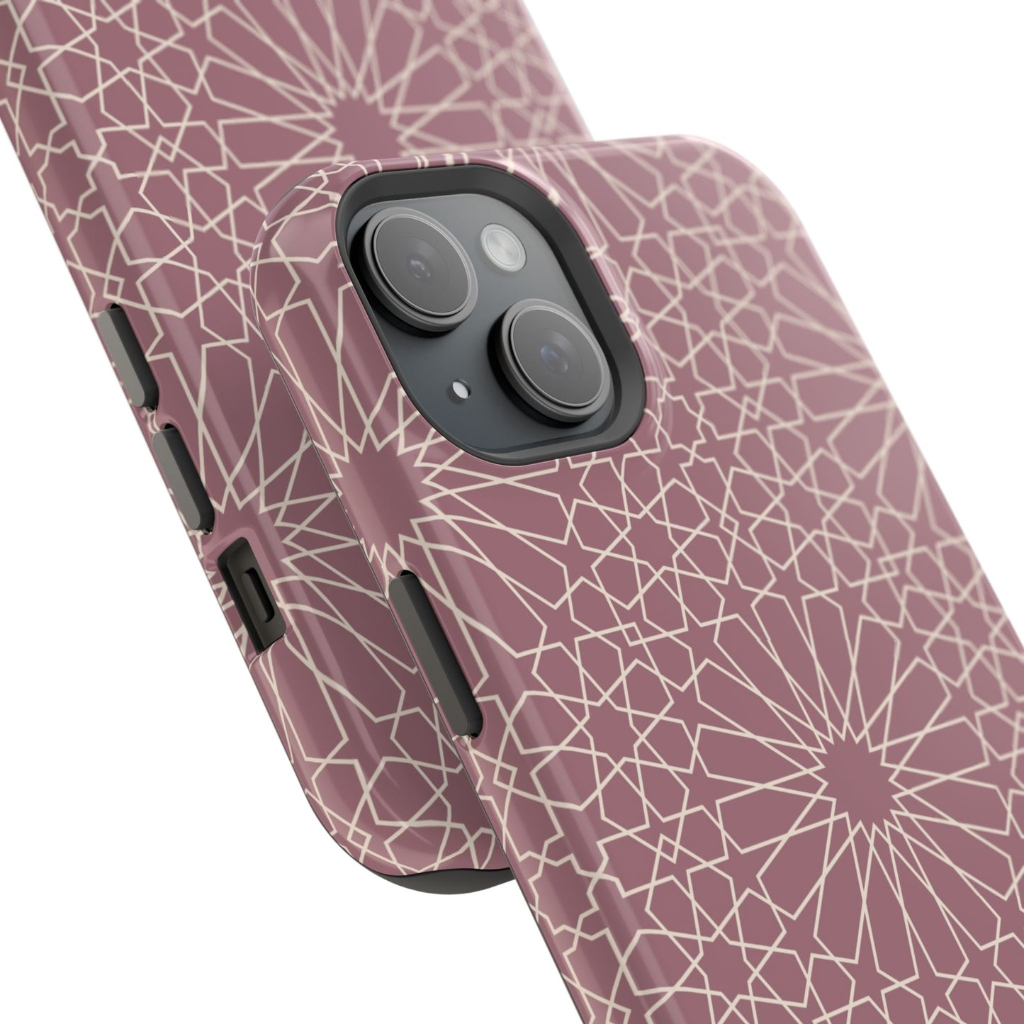 Pink Flower 🌸 Geometric Design Iphone Magnetic Tough Case