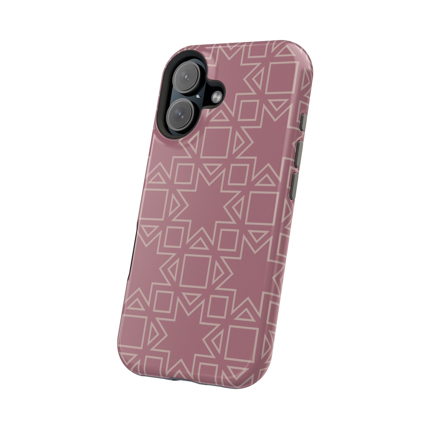 Pink Star ⭐️ Geometric Design - Iphone Magnetic Tough Case