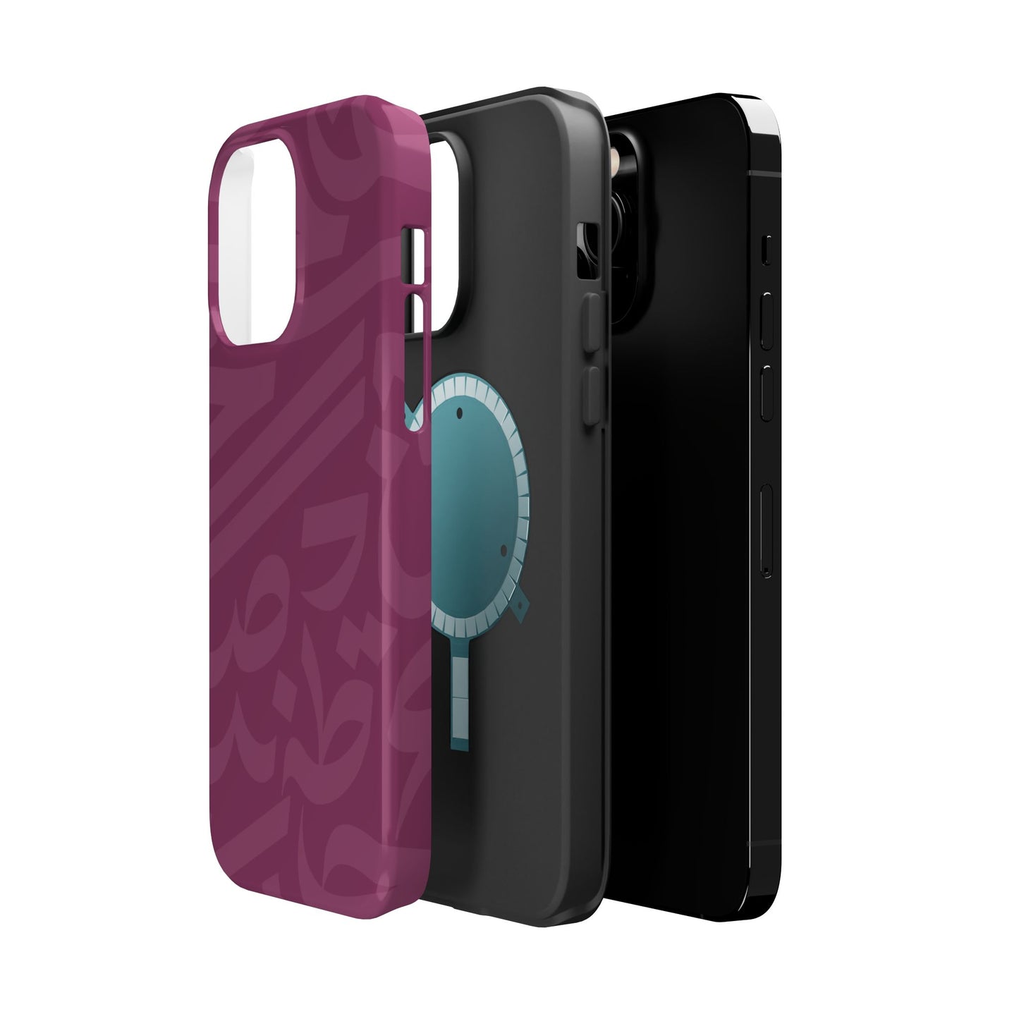 Pink calligraphy Design - Iphone Magnetic Tough Case