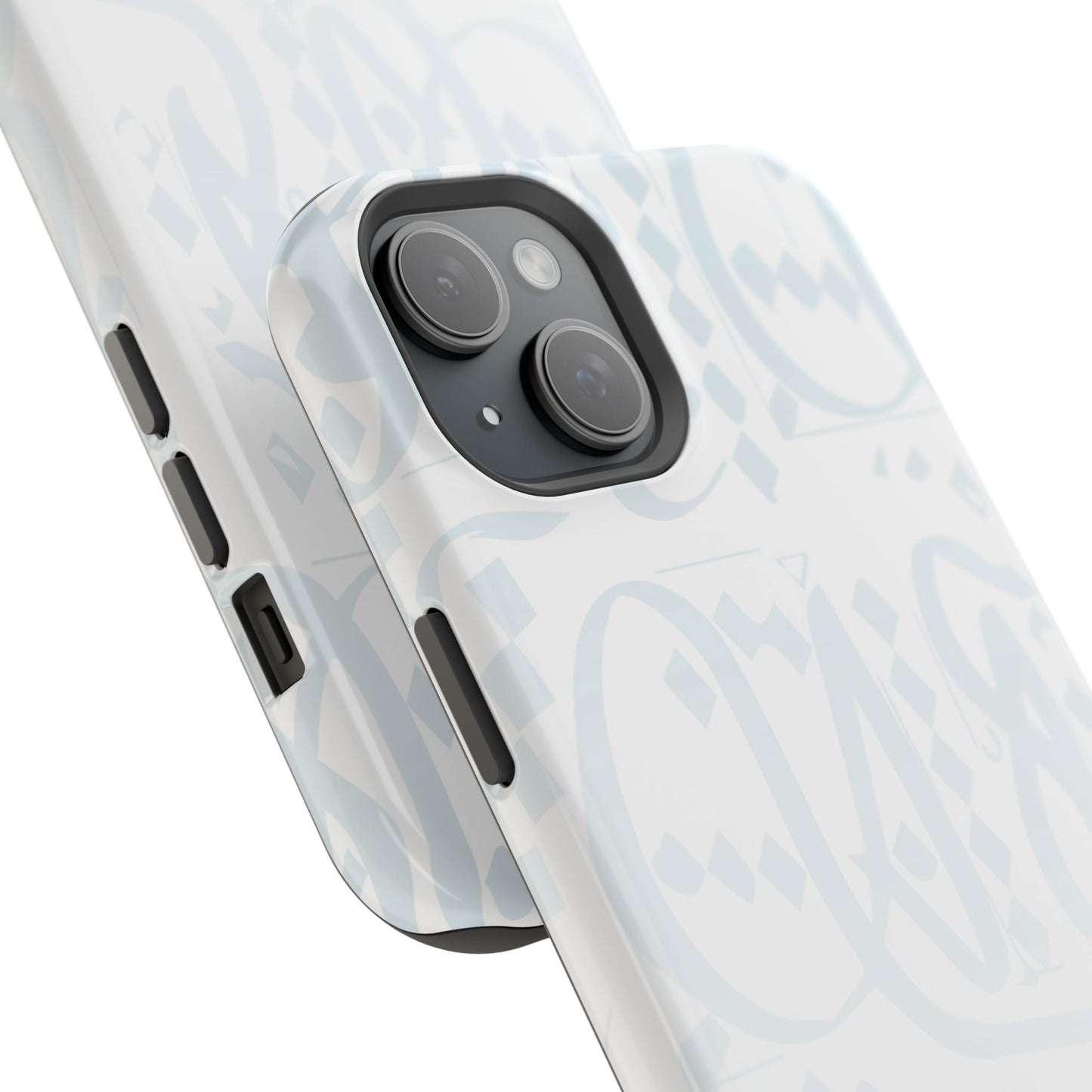 White Blue and Gold Arabic Calligraphy Iphone Magnetic Tough Case