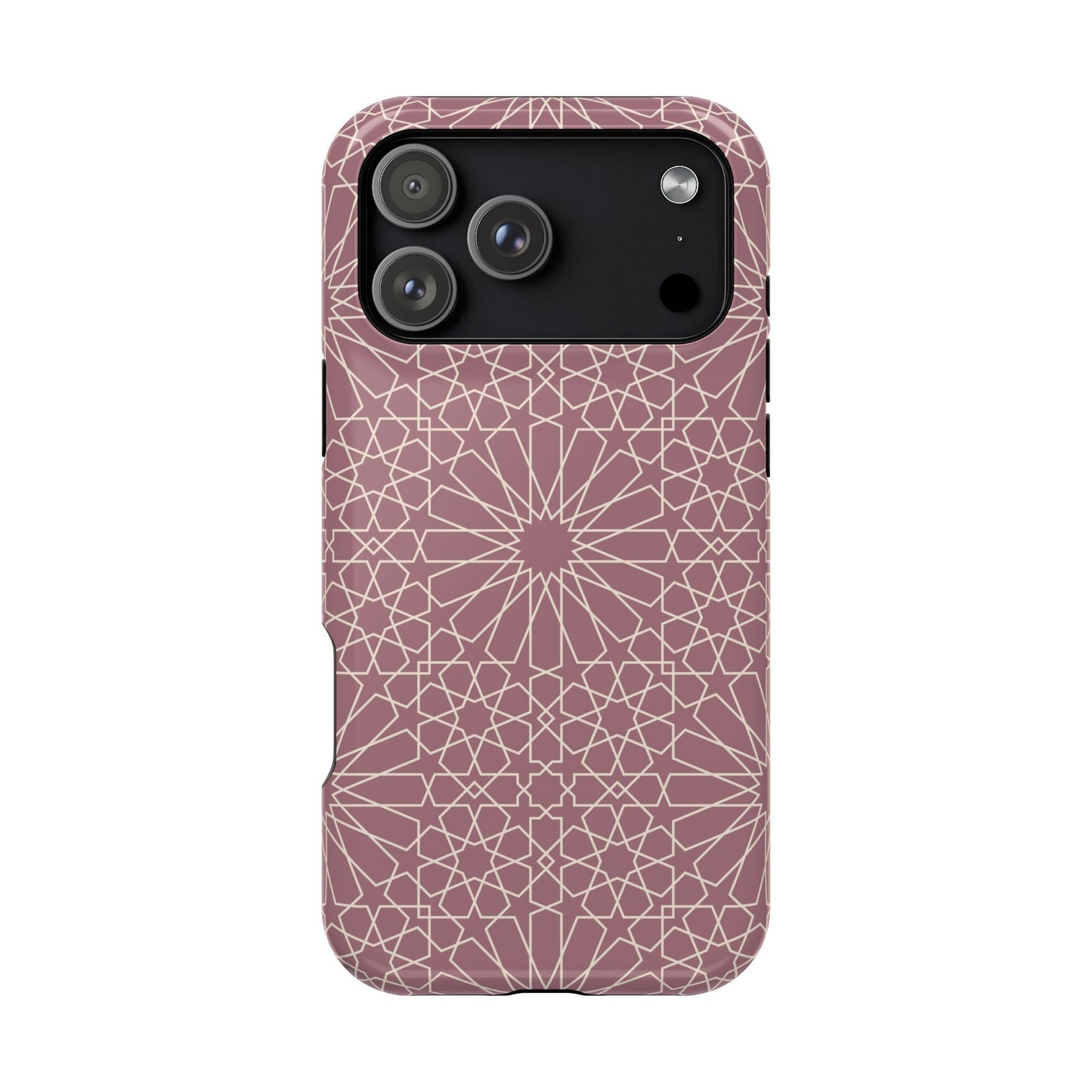 Pink Flower 🌸 Geometric Design Iphone Magnetic Tough Case