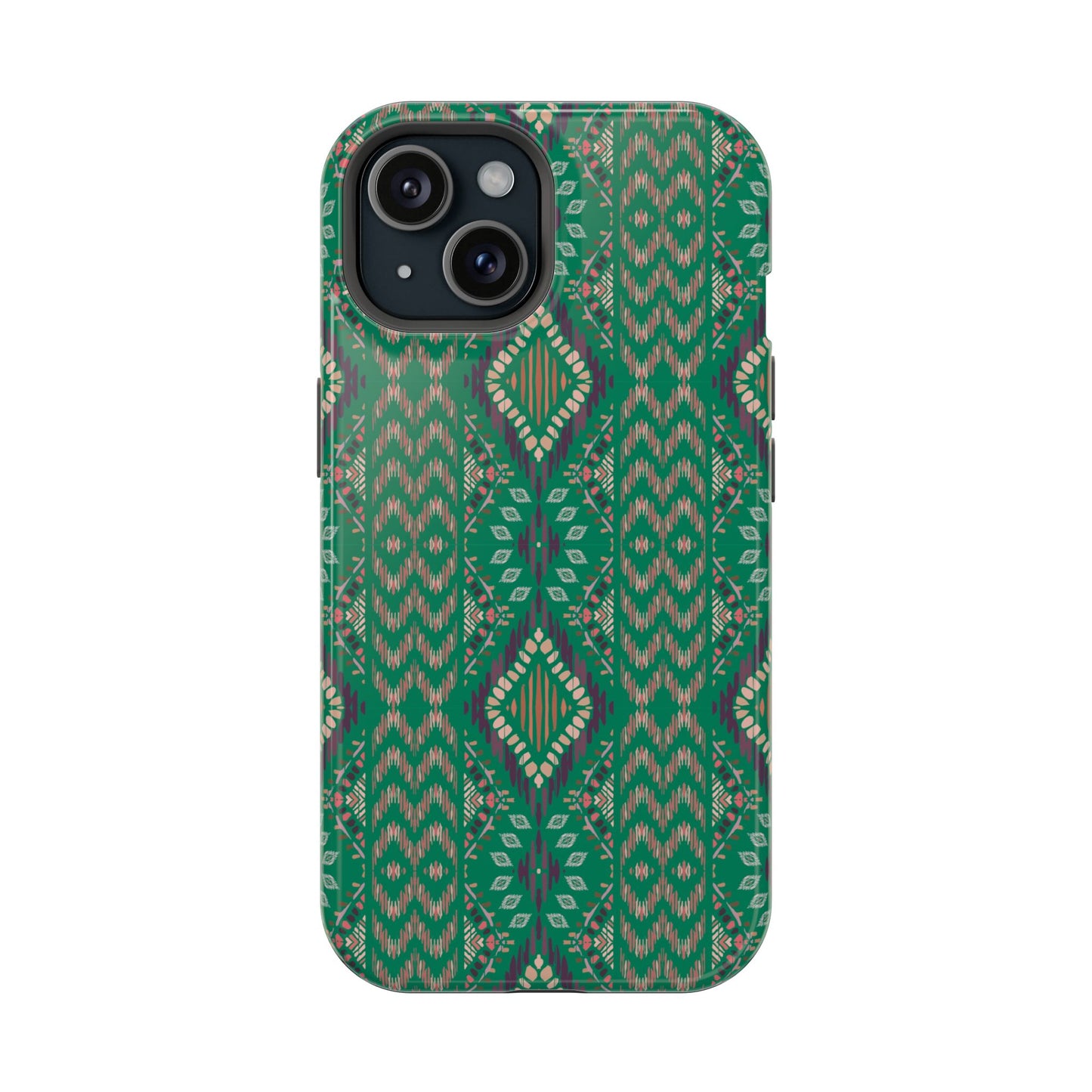 Emerald Green Geometric Design Iphone Magnetic Tough Case