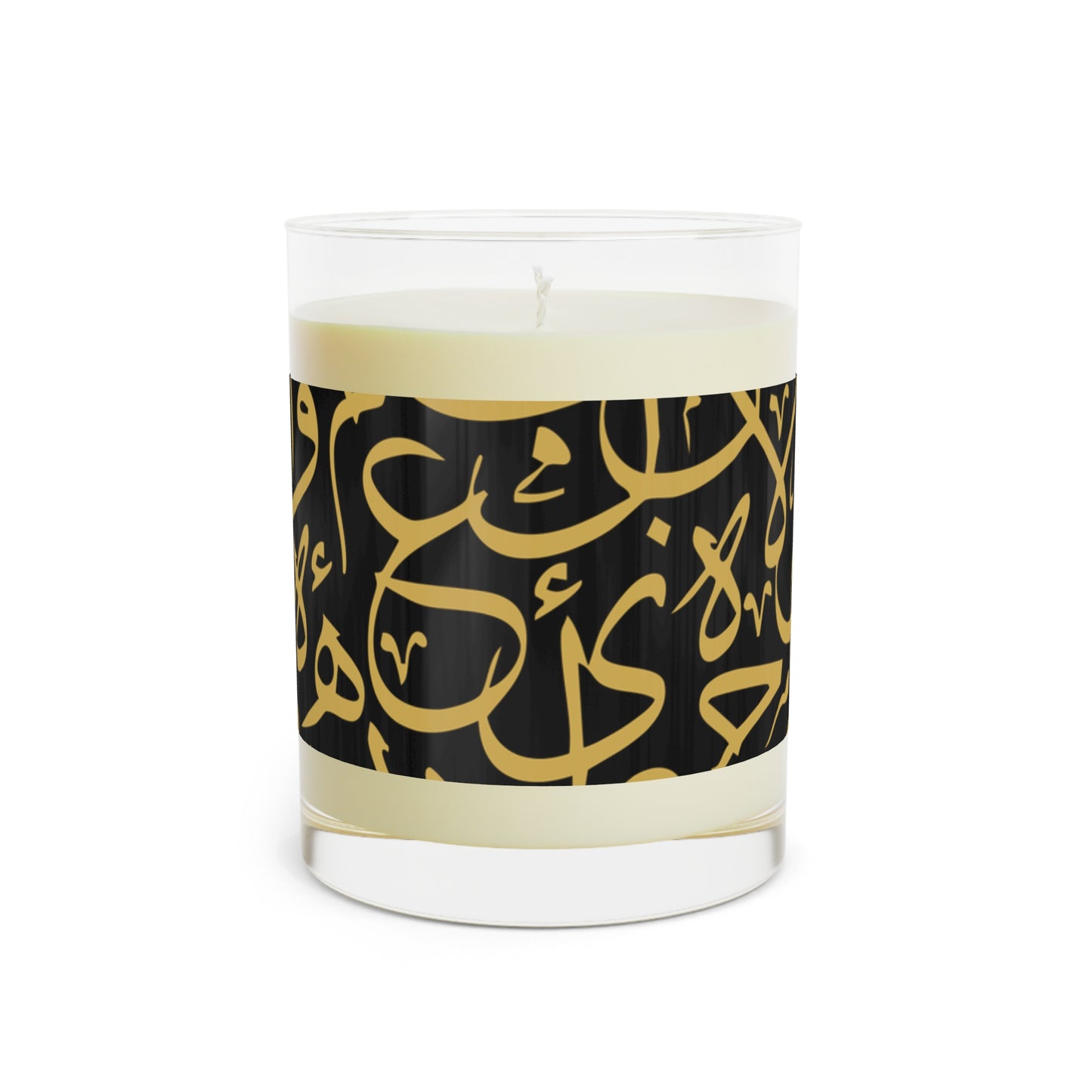 Black and Gold Arabic Letters Festive Scented Candle - Eco Friendly 11oz