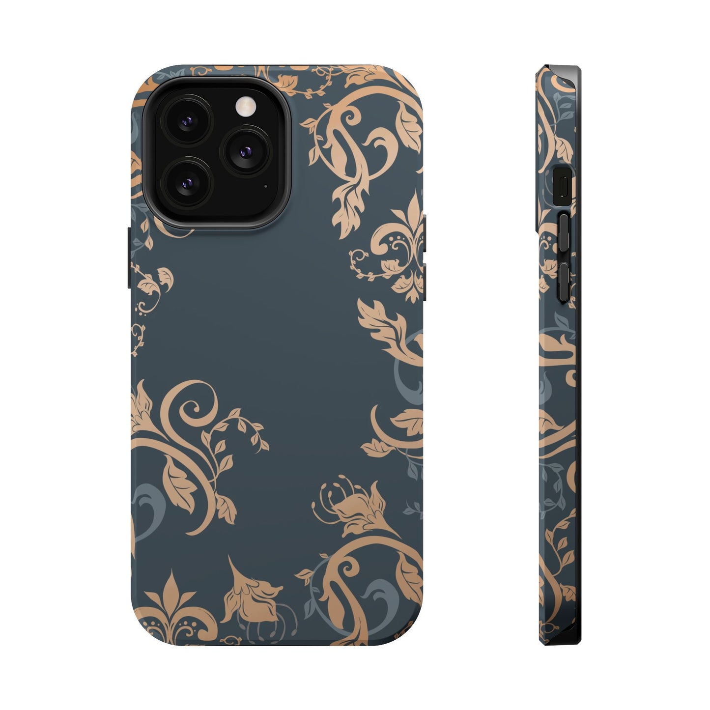 Gold flowers Iphone Magnetic Tough Cases