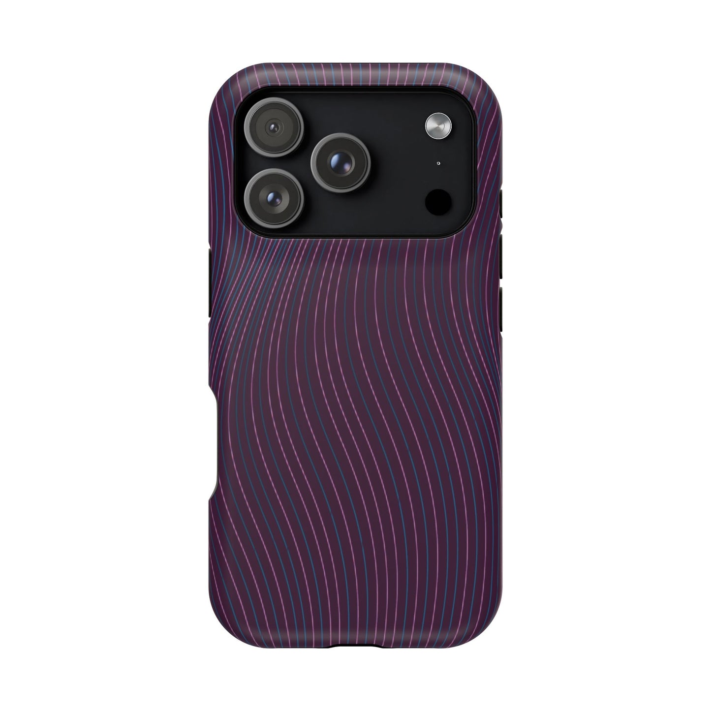 Purple Line Pattern Design - Iphone Magnetic Tough Case