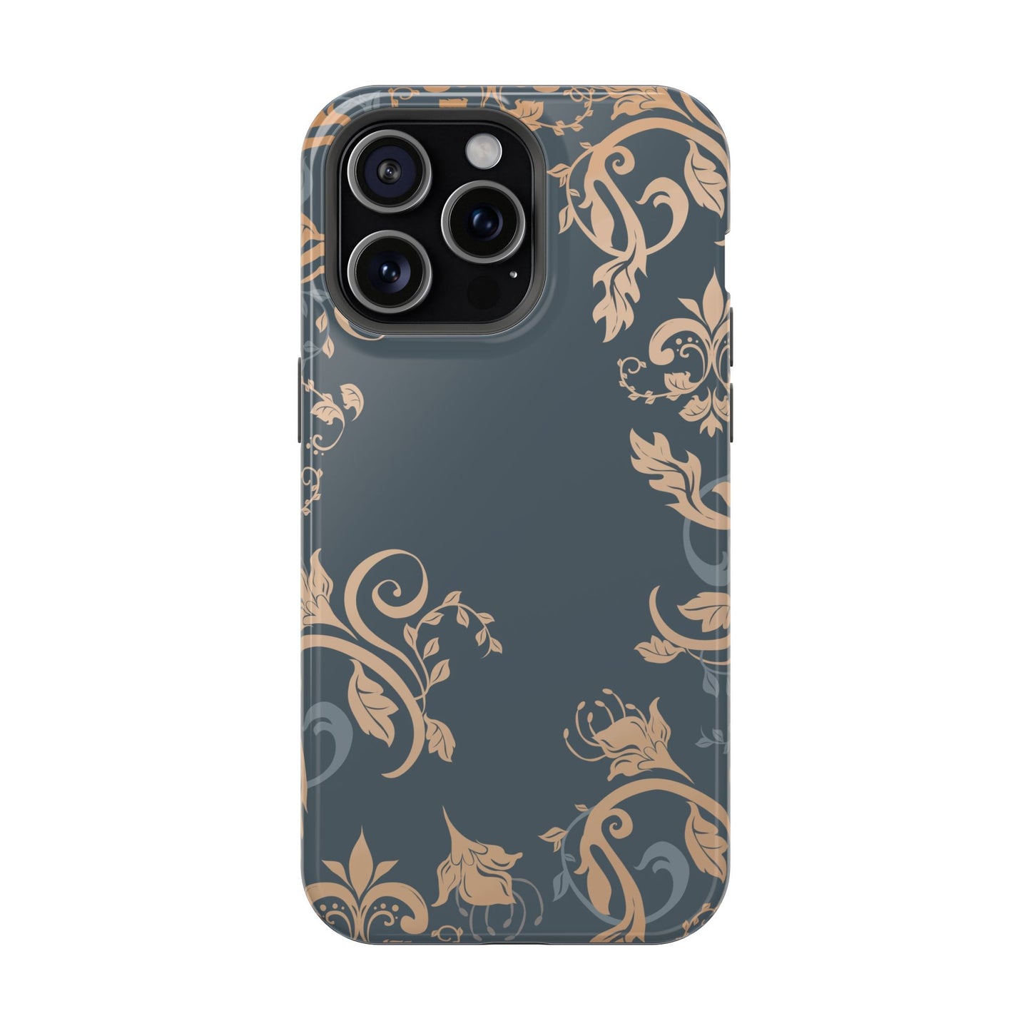 Gold flowers Iphone Magnetic Tough Cases