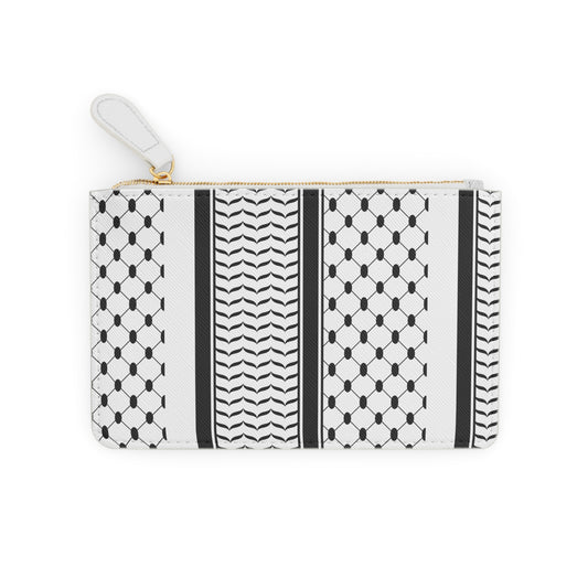 Black and White Kufie Mini Clutch Bag