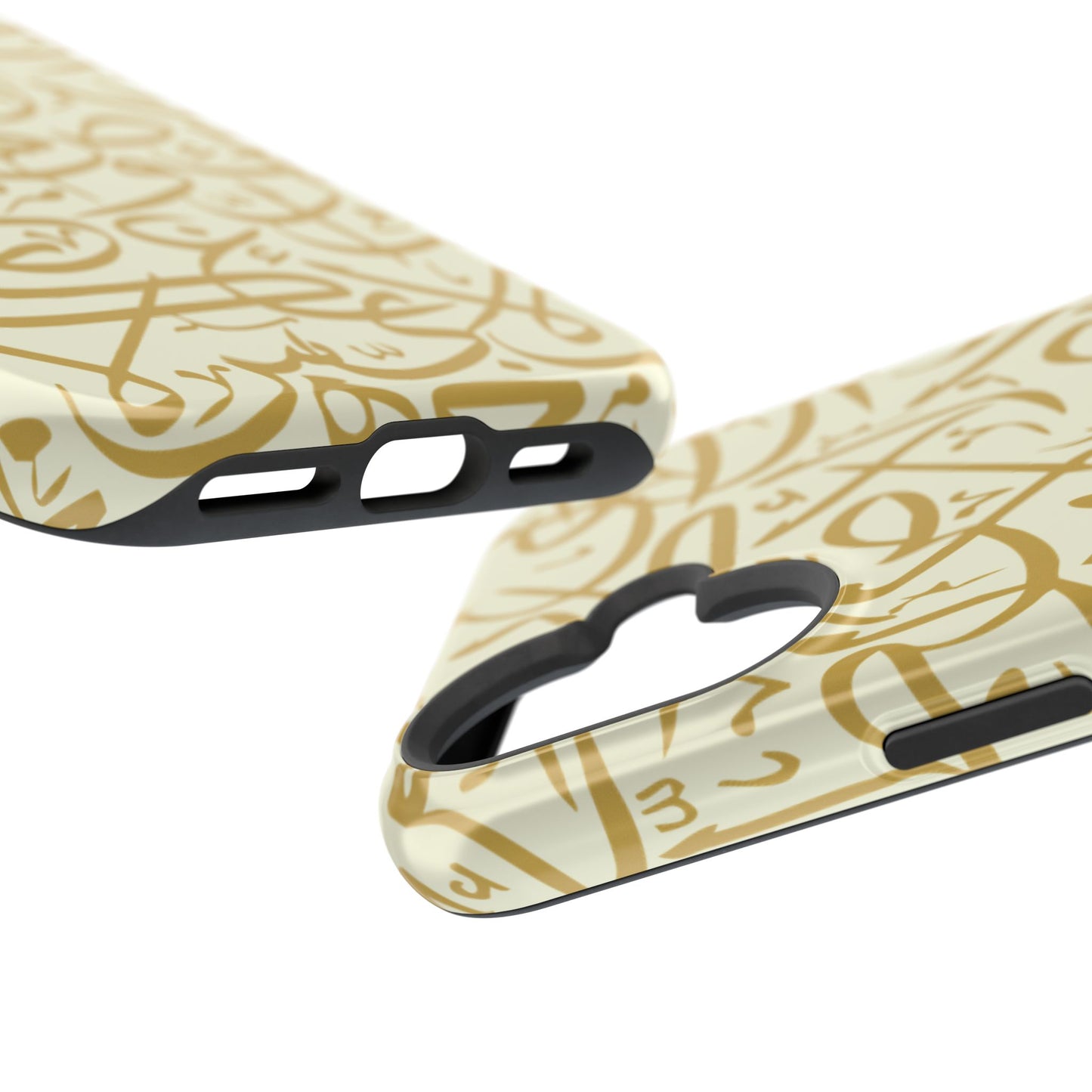 Beige and Gold Arabic Letters Iphone Magnetic Tough Cases