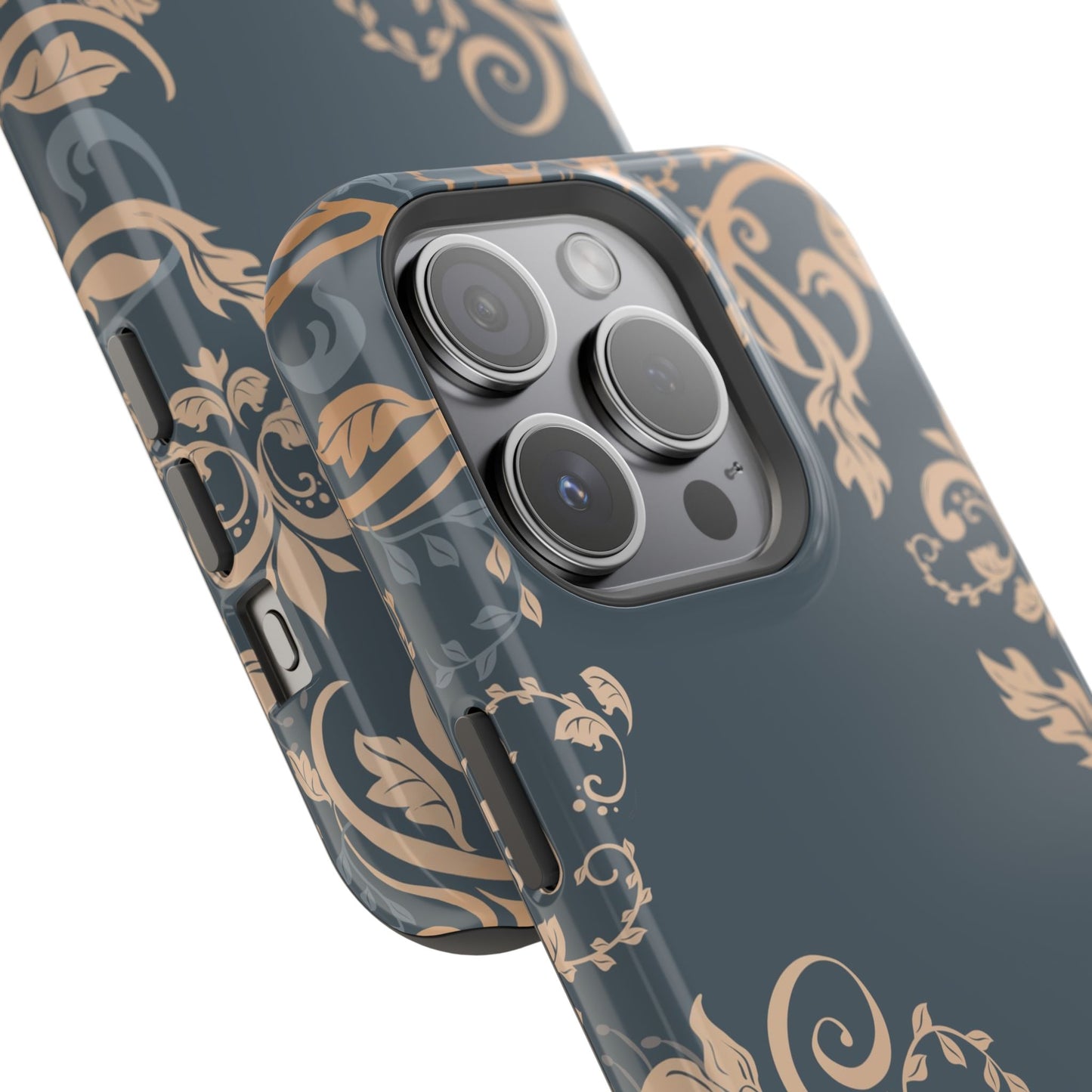 Gold flowers Iphone Magnetic Tough Cases