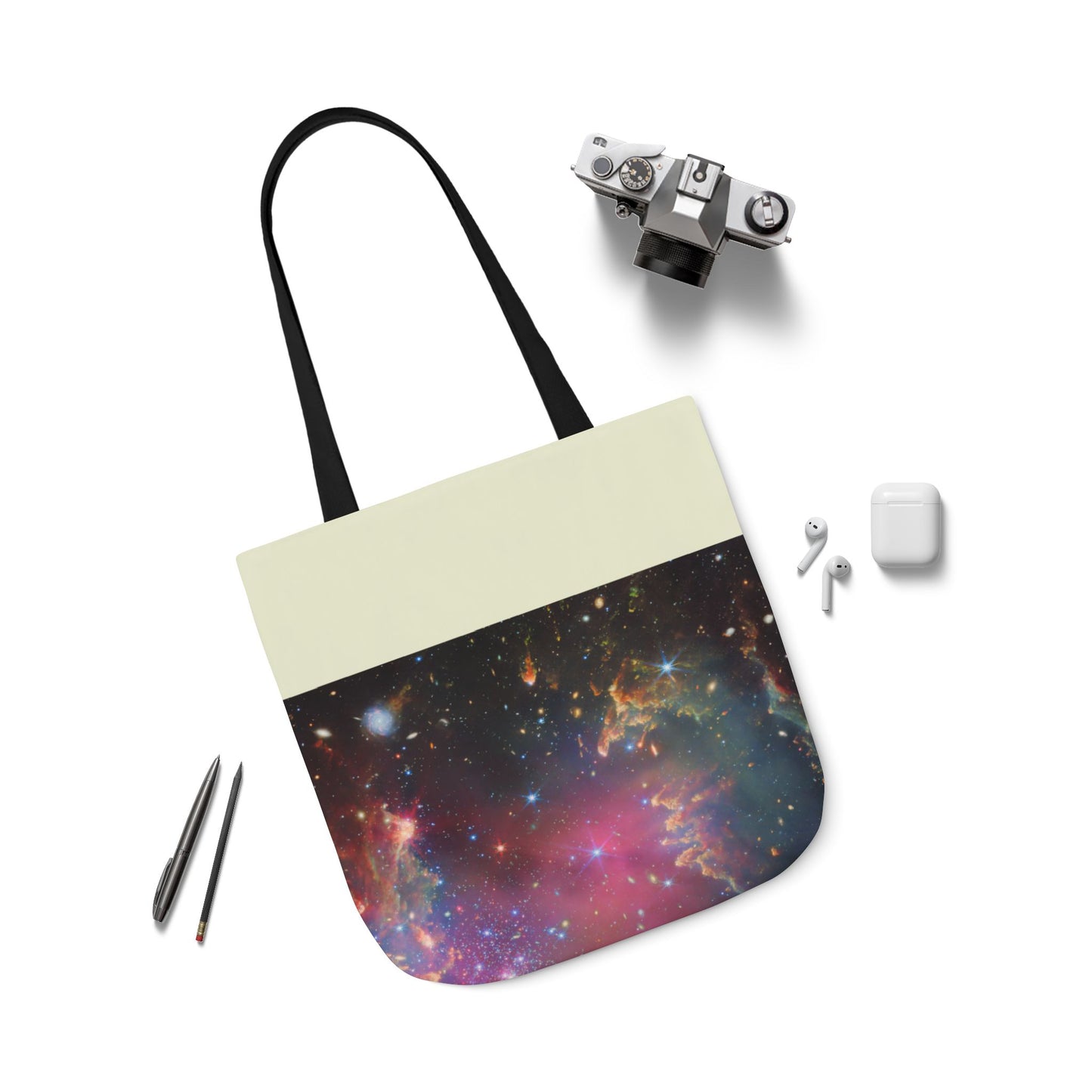 Star Cluster Canvas Tote Bag, 4-Color Straps