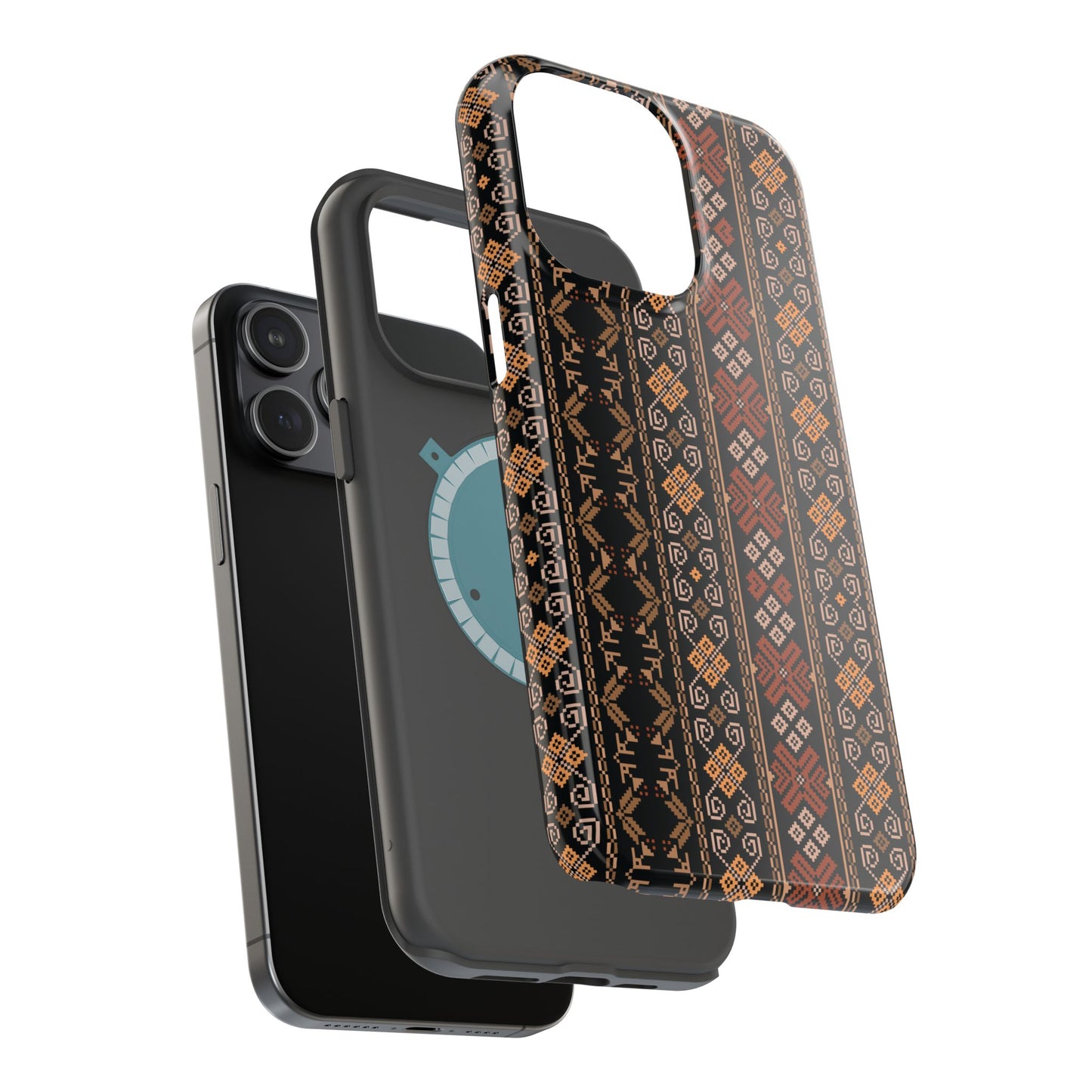 Floral Tatriz geometric Design - Iphone Magnetic Tough Case