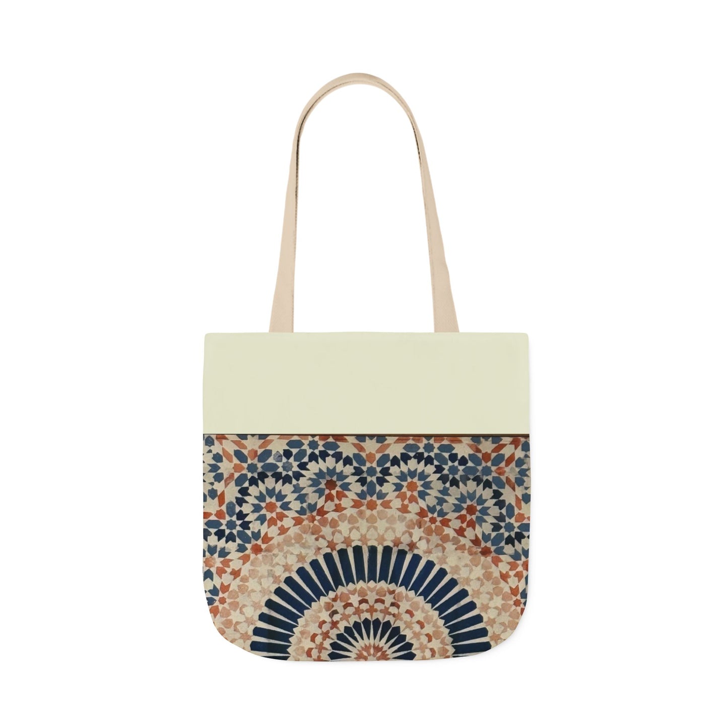 Moroccan Design Tote Bag, 3-Color Straps