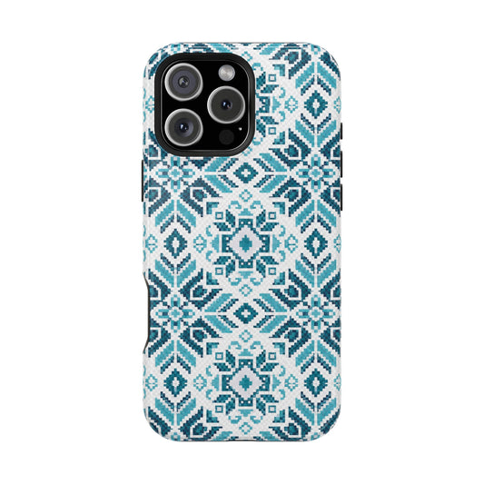 Teal Tatriz Design - Iphone Magnetic Tough Case